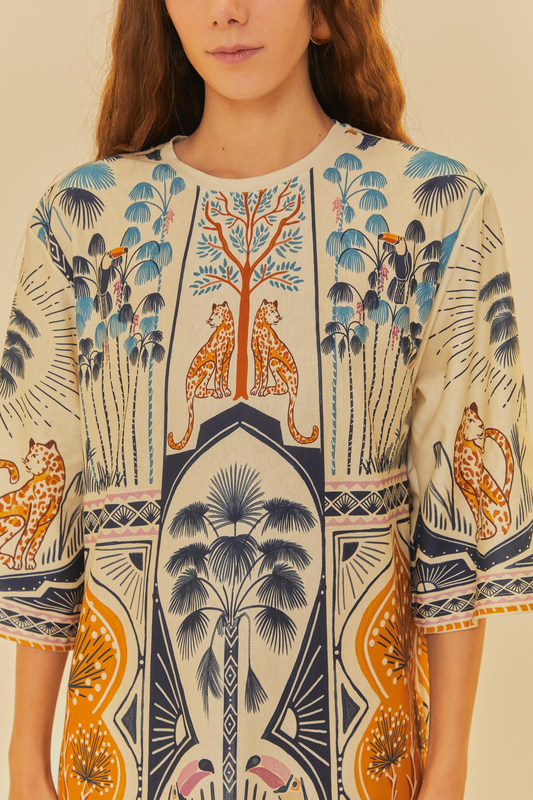 Vestido T-Shirt Big Estampado Chapada Dos Veadeiros