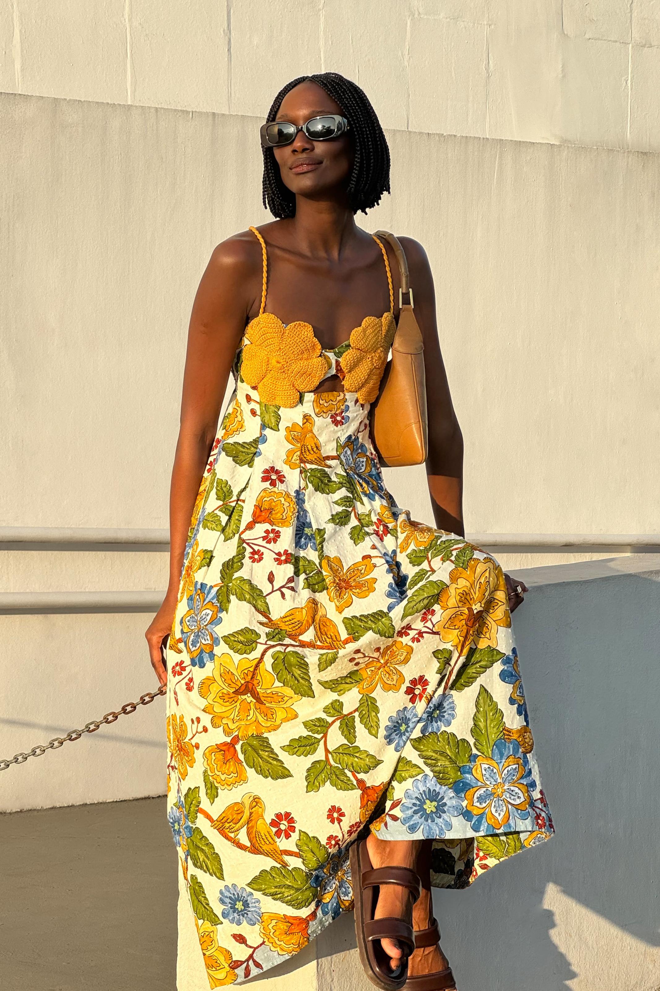 Vestido Longo Floral Alcinha Vestido Longo Estampado De Alcinha