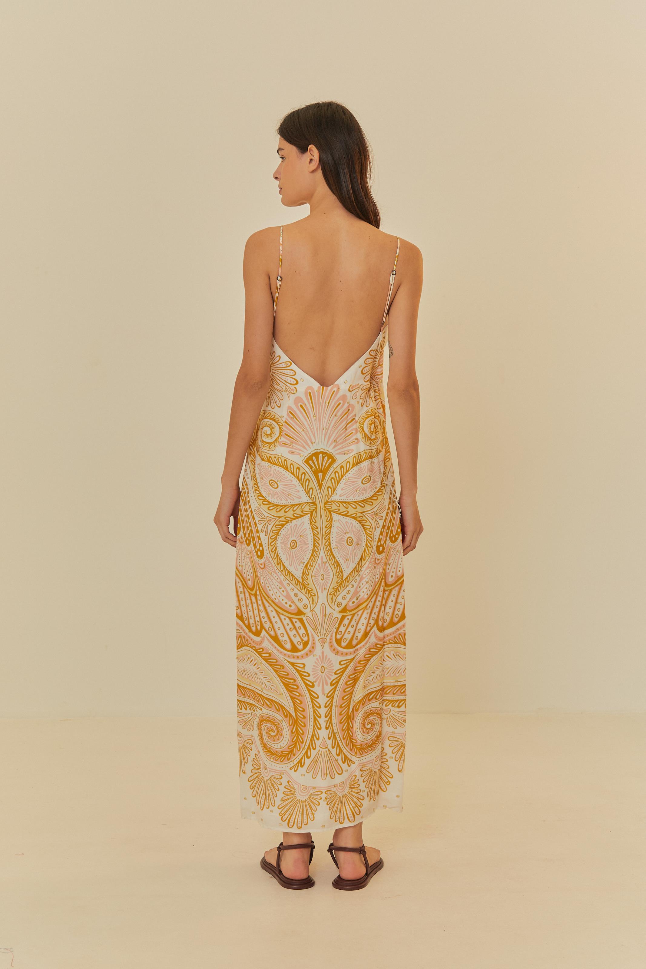 Papillon Vestido Longo Farm Borboleta Vestido Papillon Farm Preto