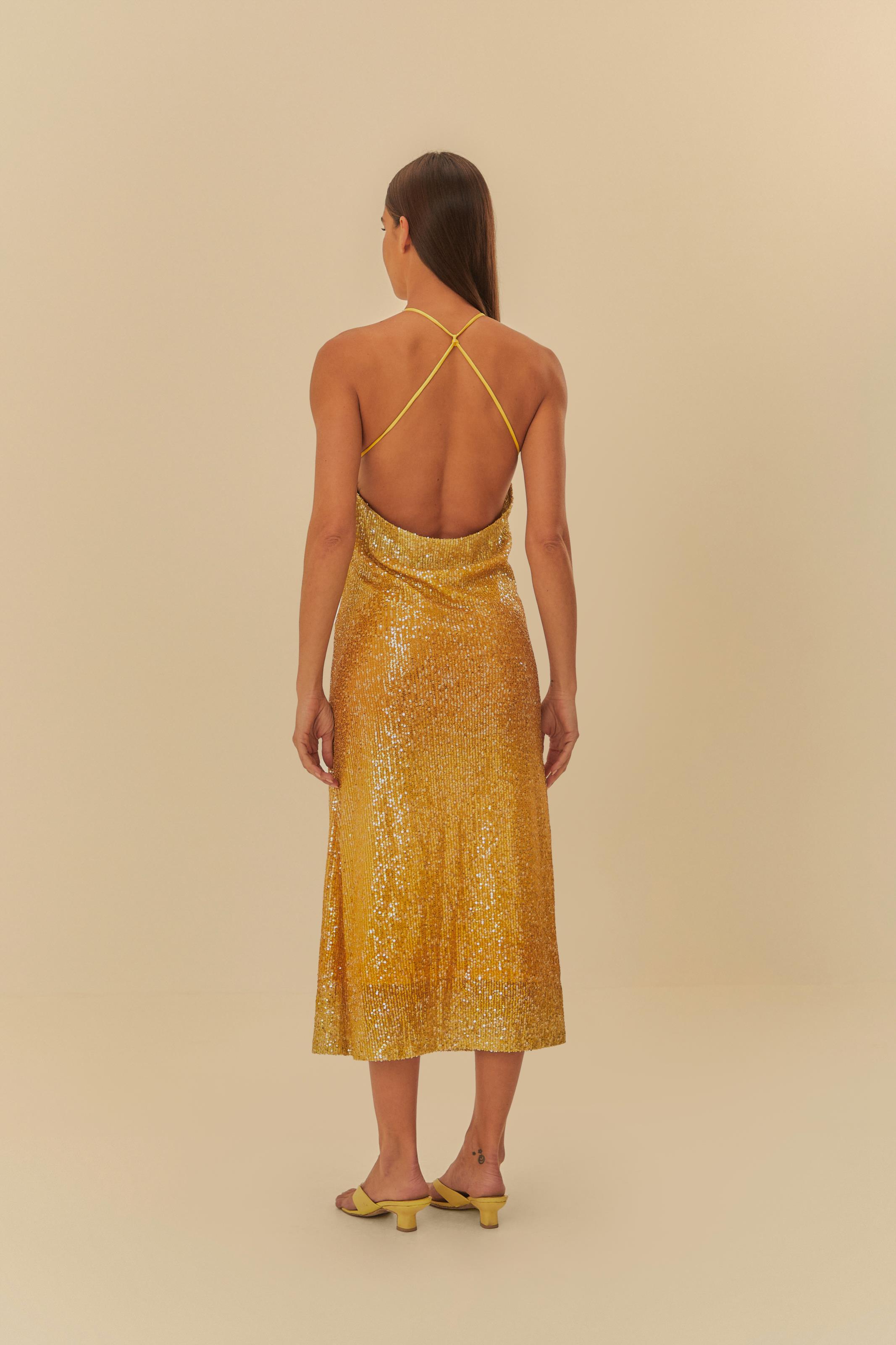 Vestido Paetê Luau Das Onças