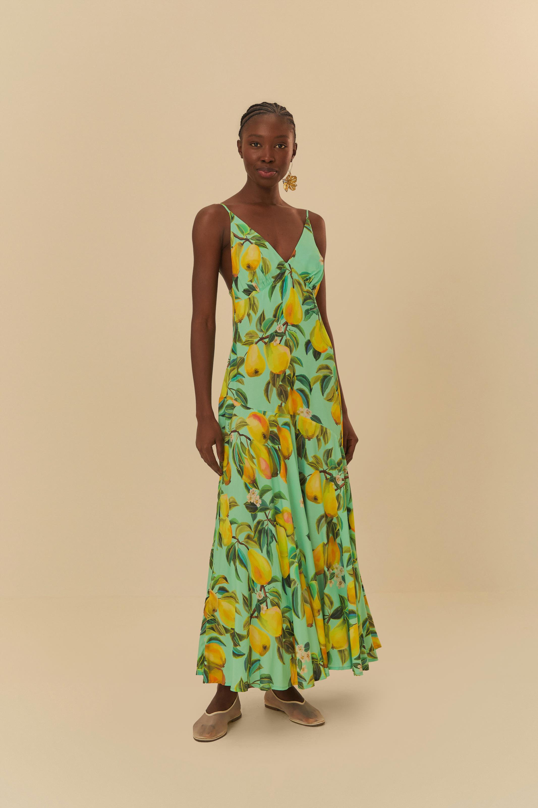 Vestido Cropped Estampado Pera Chic