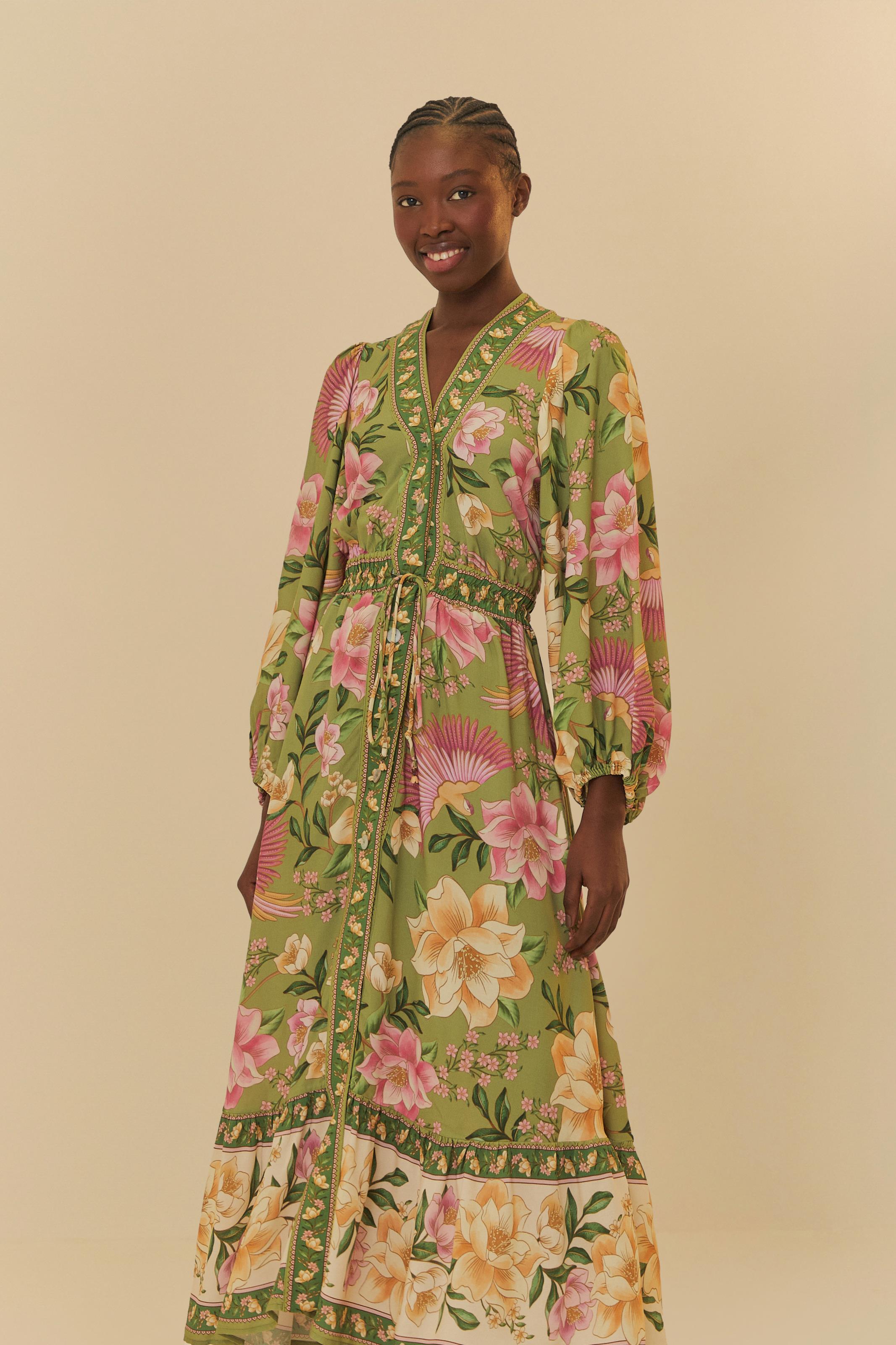 Vestido Longo Estampado Delicadeza De Floral