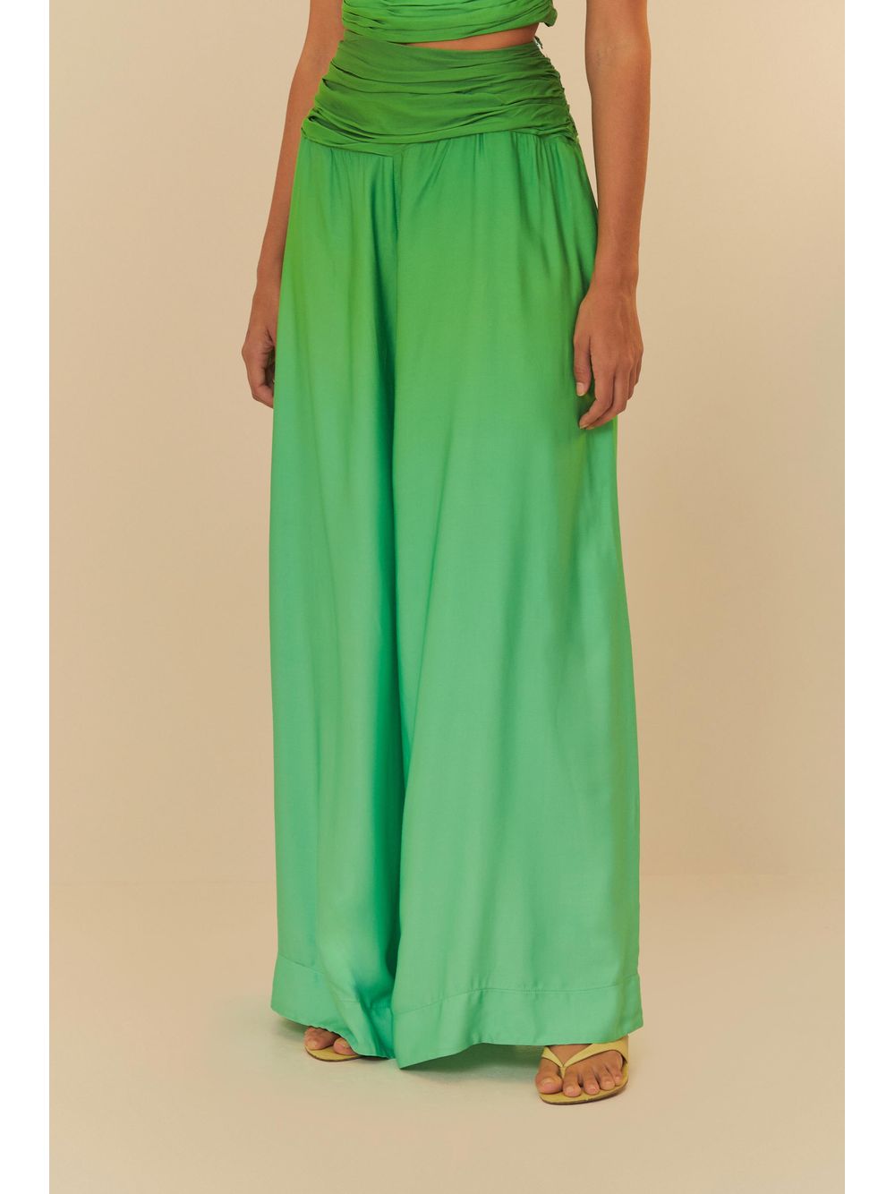 Farm — Calça Pantalona Estampada Entardecer