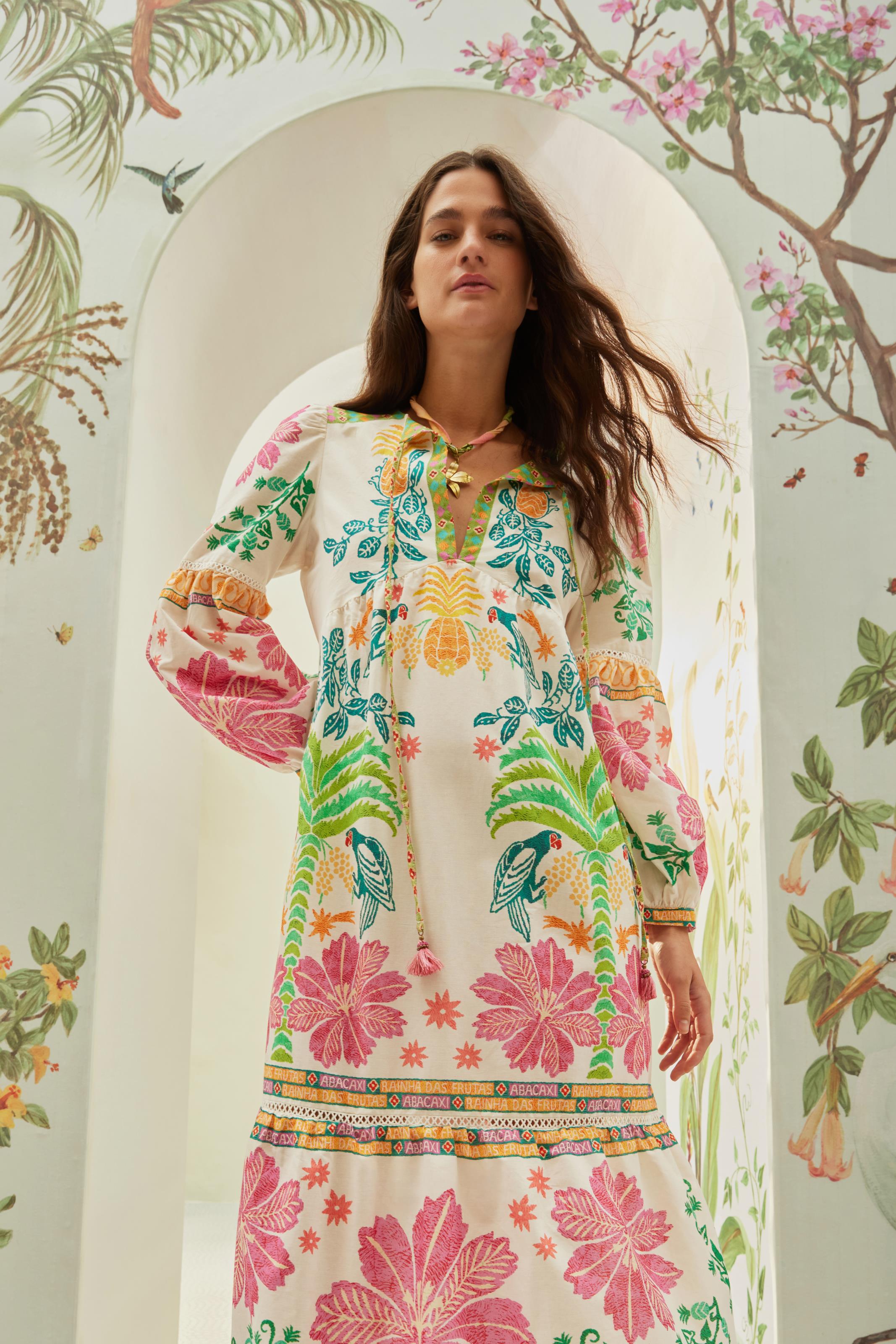 Vestido Estampado Oasis De Verão