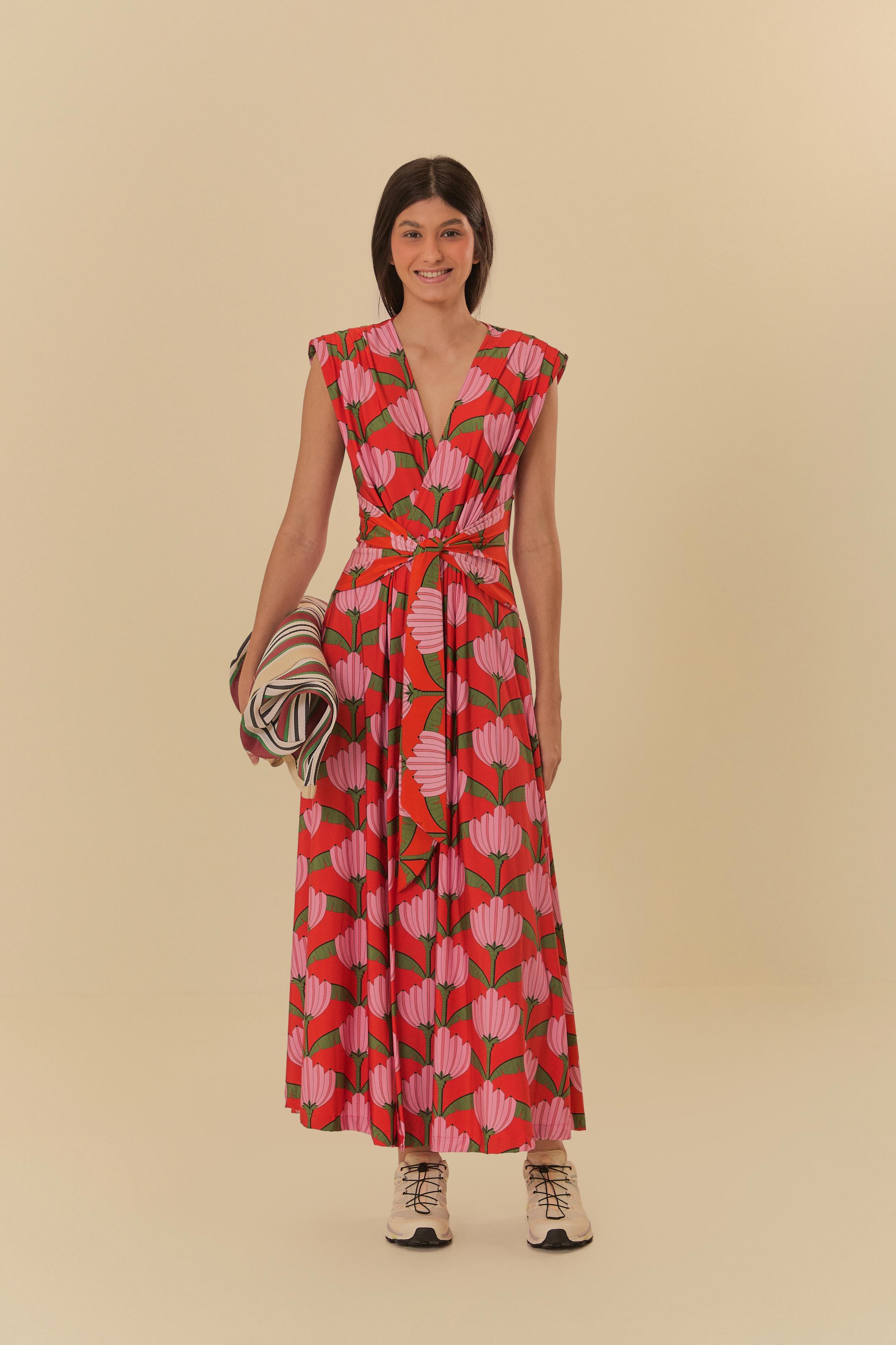 Vestido Midi Estampado Banana Deco Vestido Midi Estampado Banana Deco