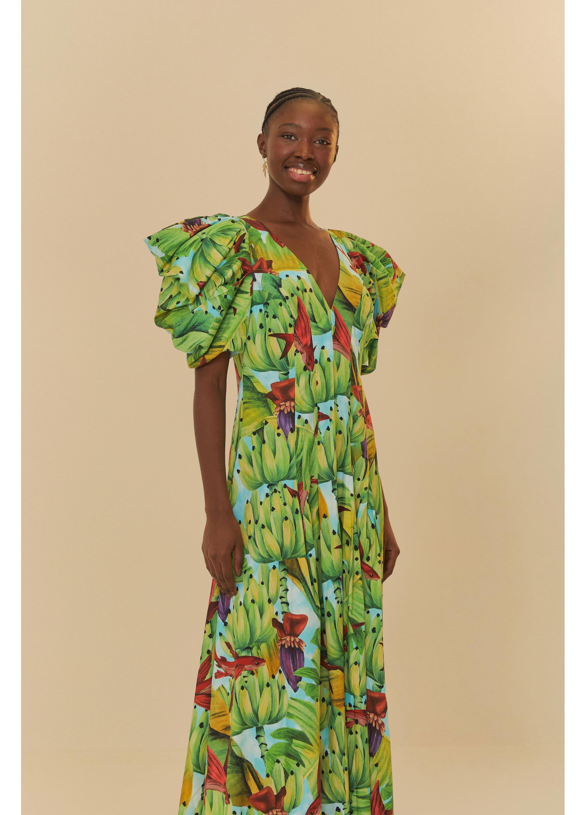 Visummer S S Midi Dress Pale Banana