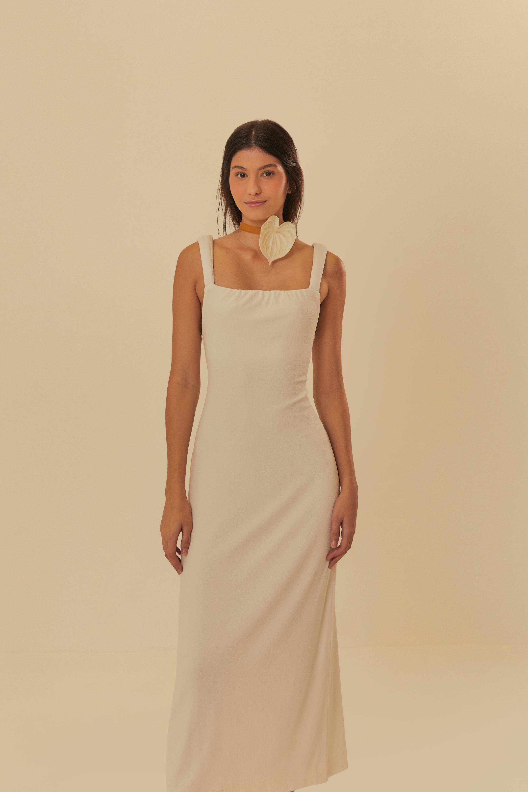 Vestido Alça Crepe