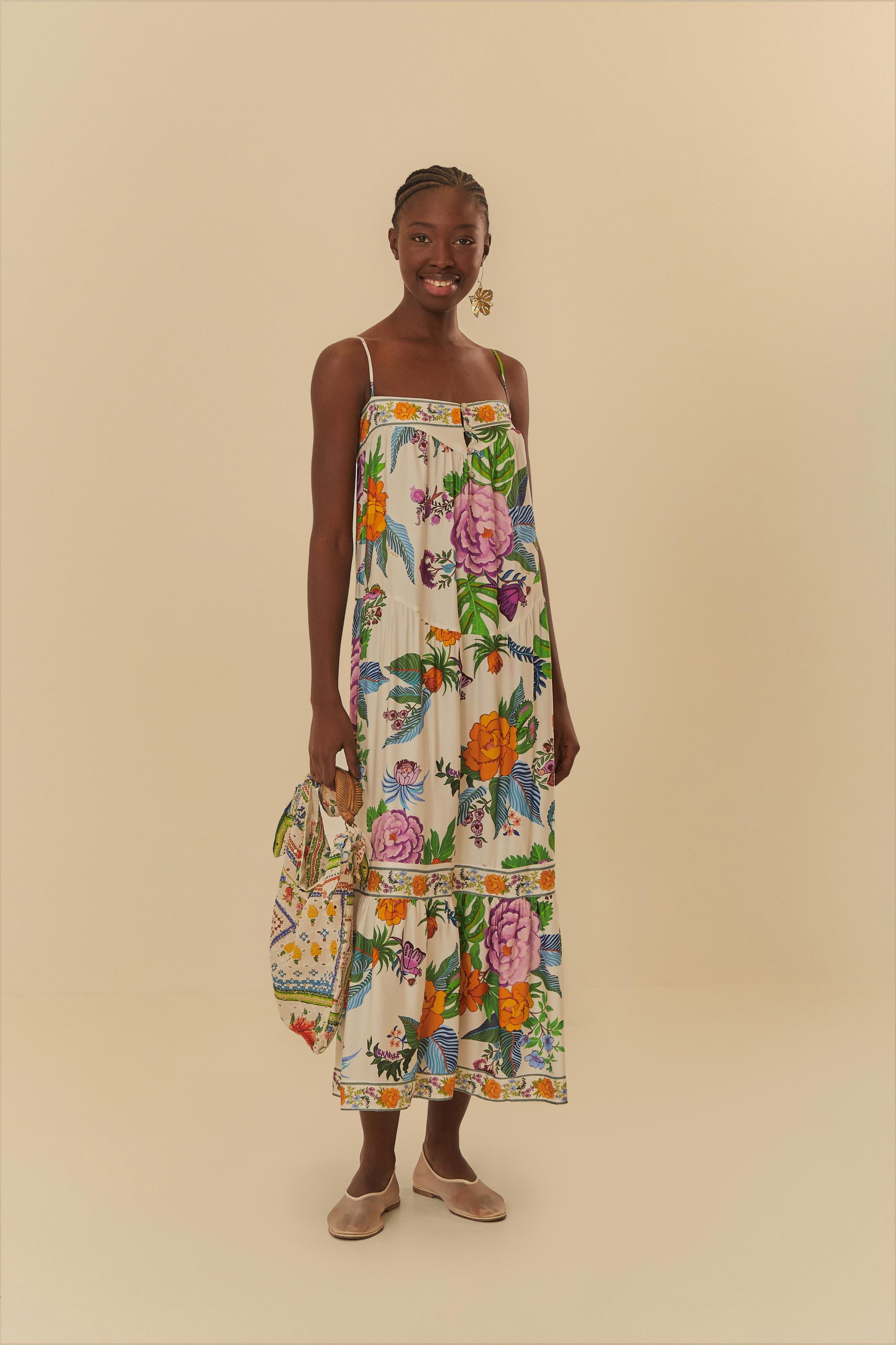 Vestido Cropped Estampado Doce Jardim