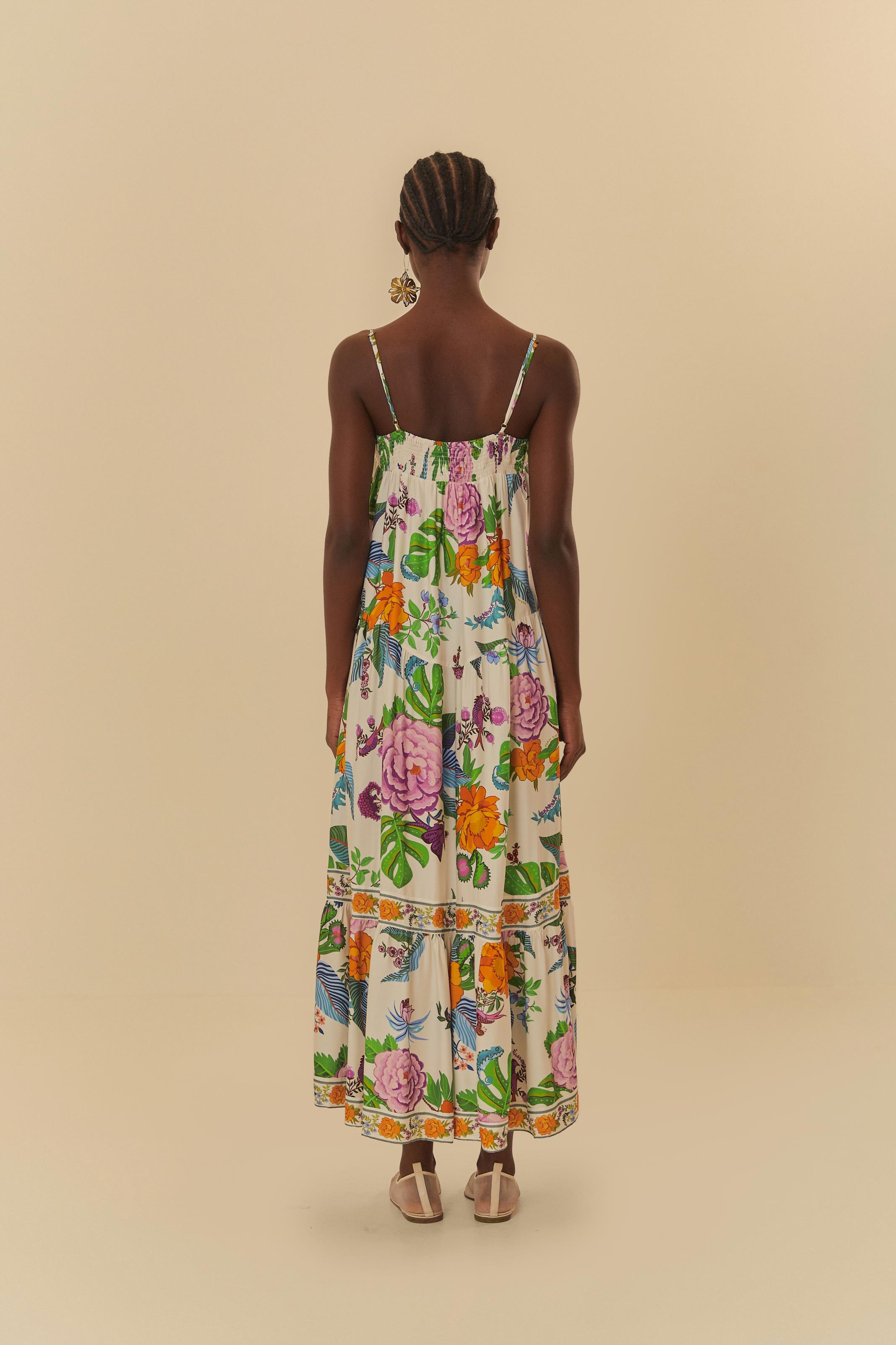 Vestido Cropped Estampado Doce Jardim