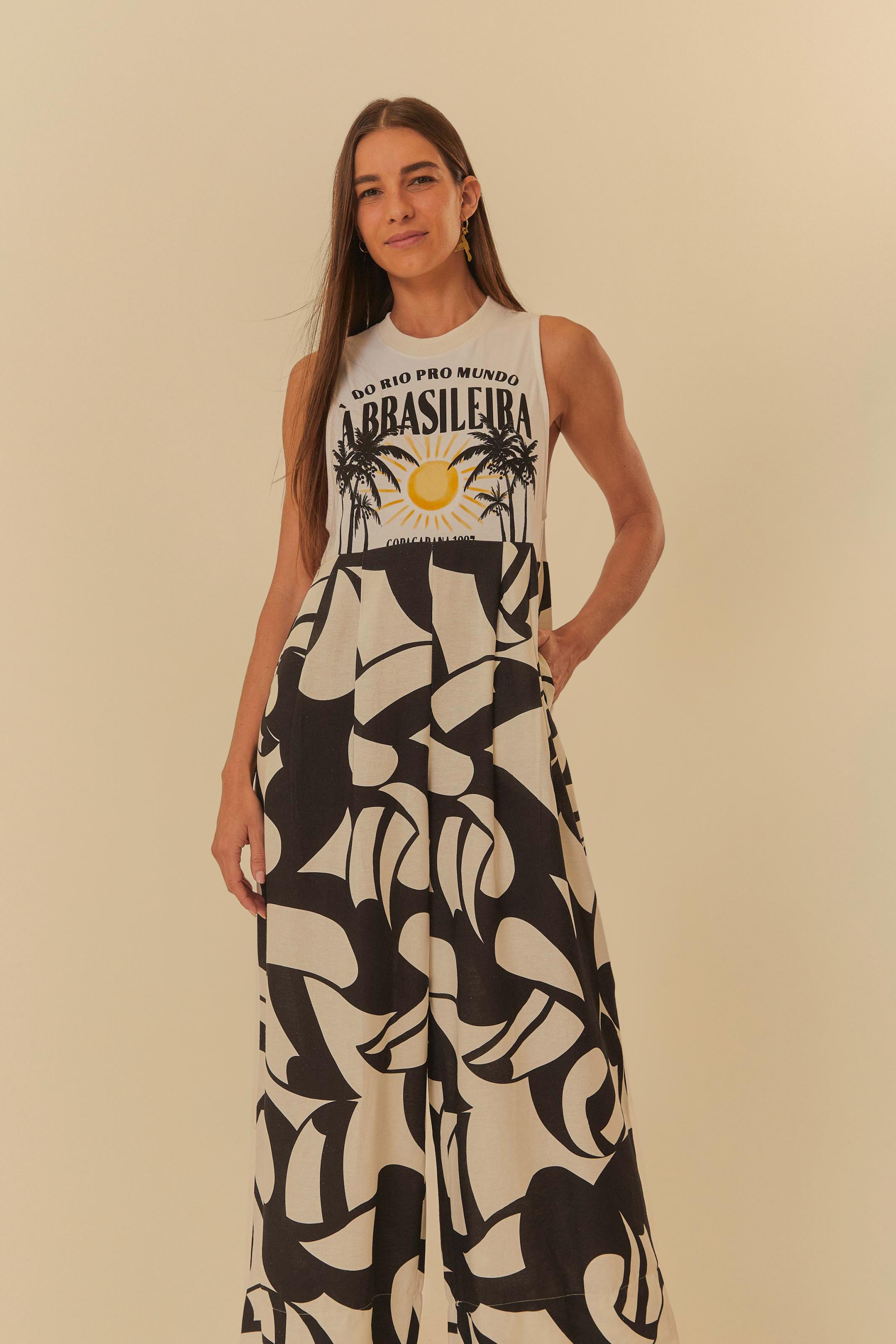 Macacão Cropped Estampado Do Rio Pro Mundo