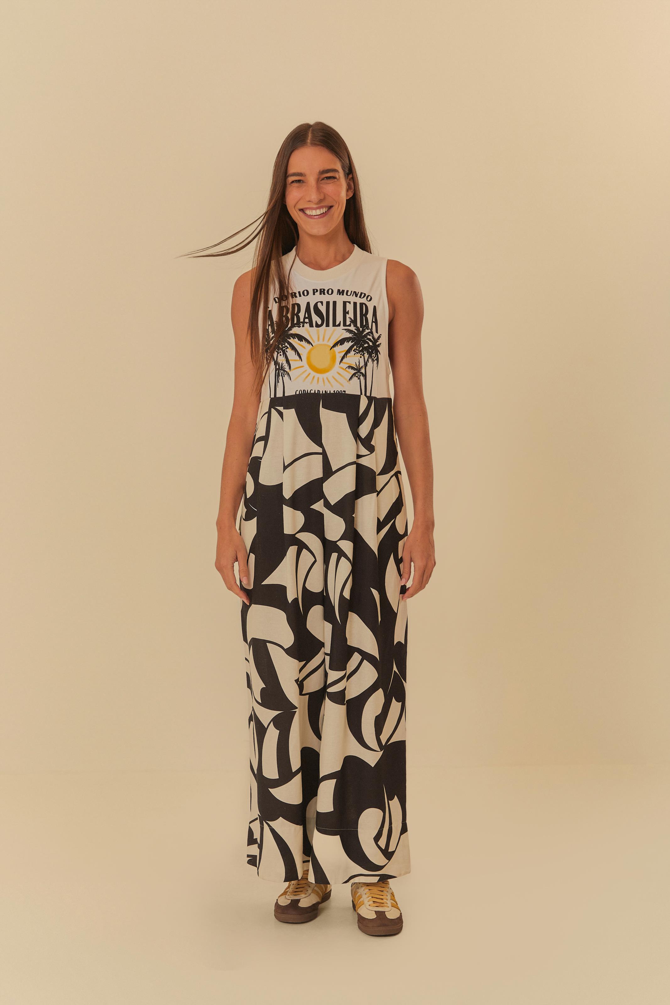 Macacão Cropped Estampado Do Rio Pro Mundo