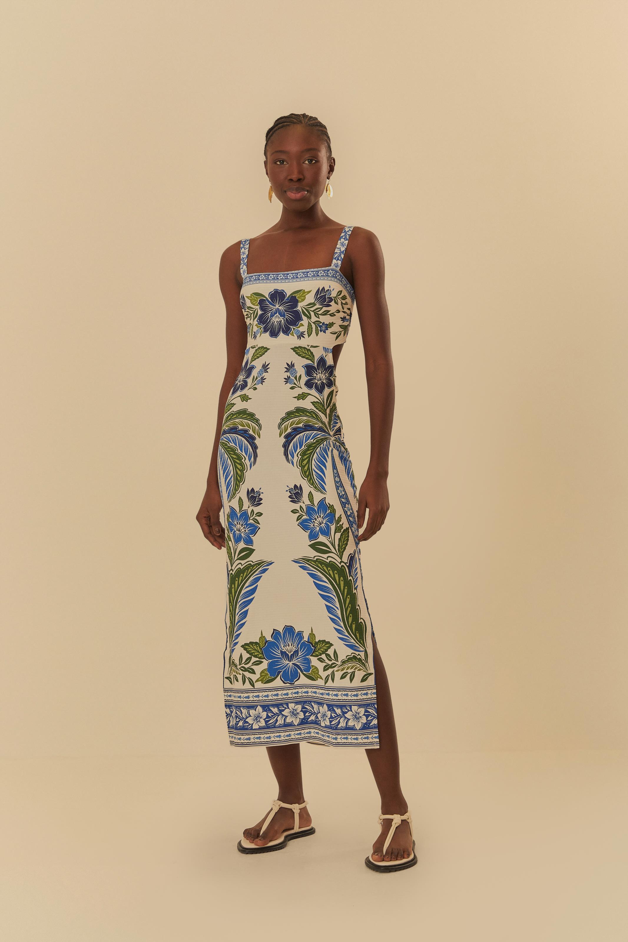 Vestidos Farm Midi Farm Rio Vestido Midi