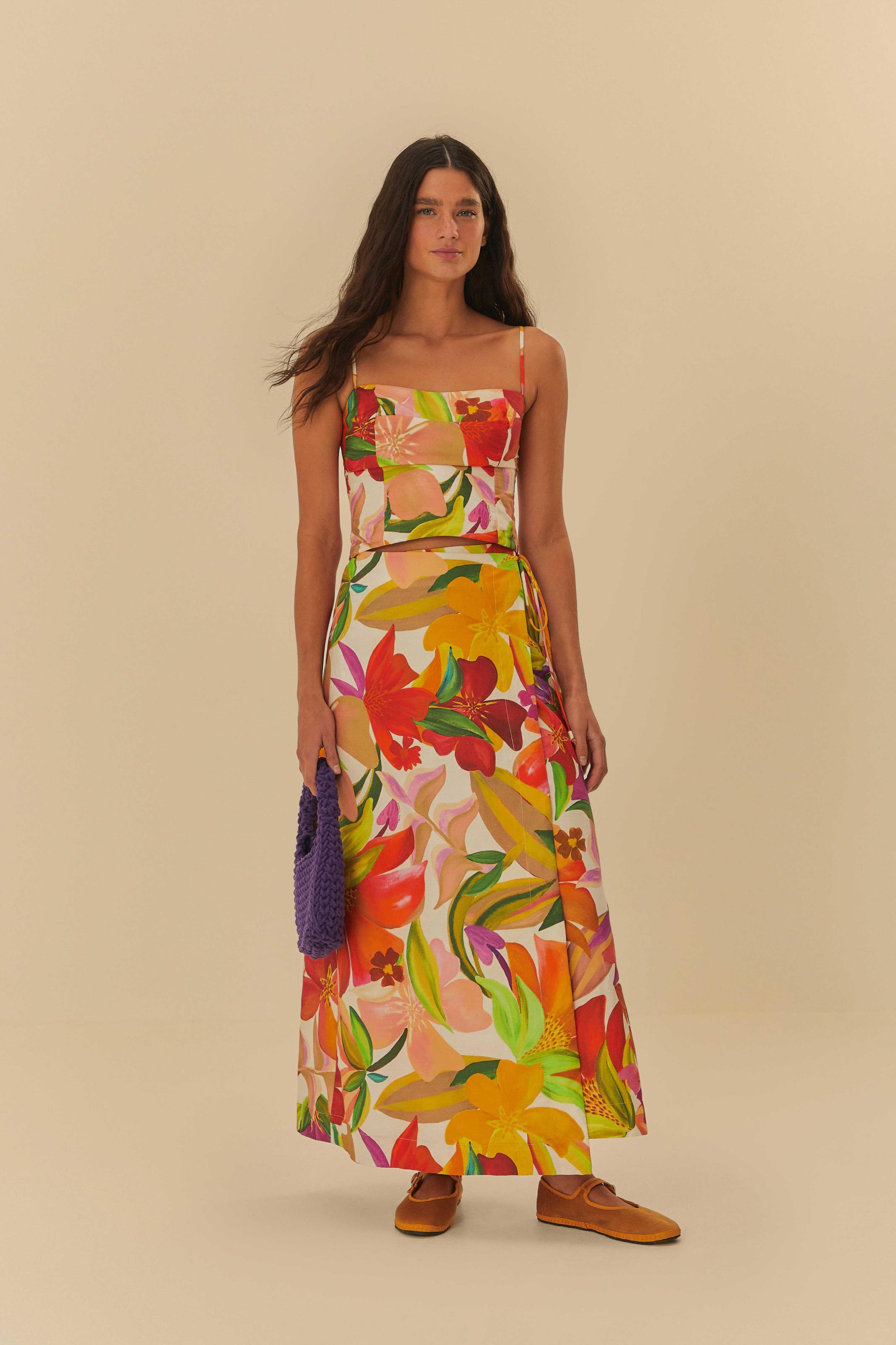 Saia Estampada Artsy Flor