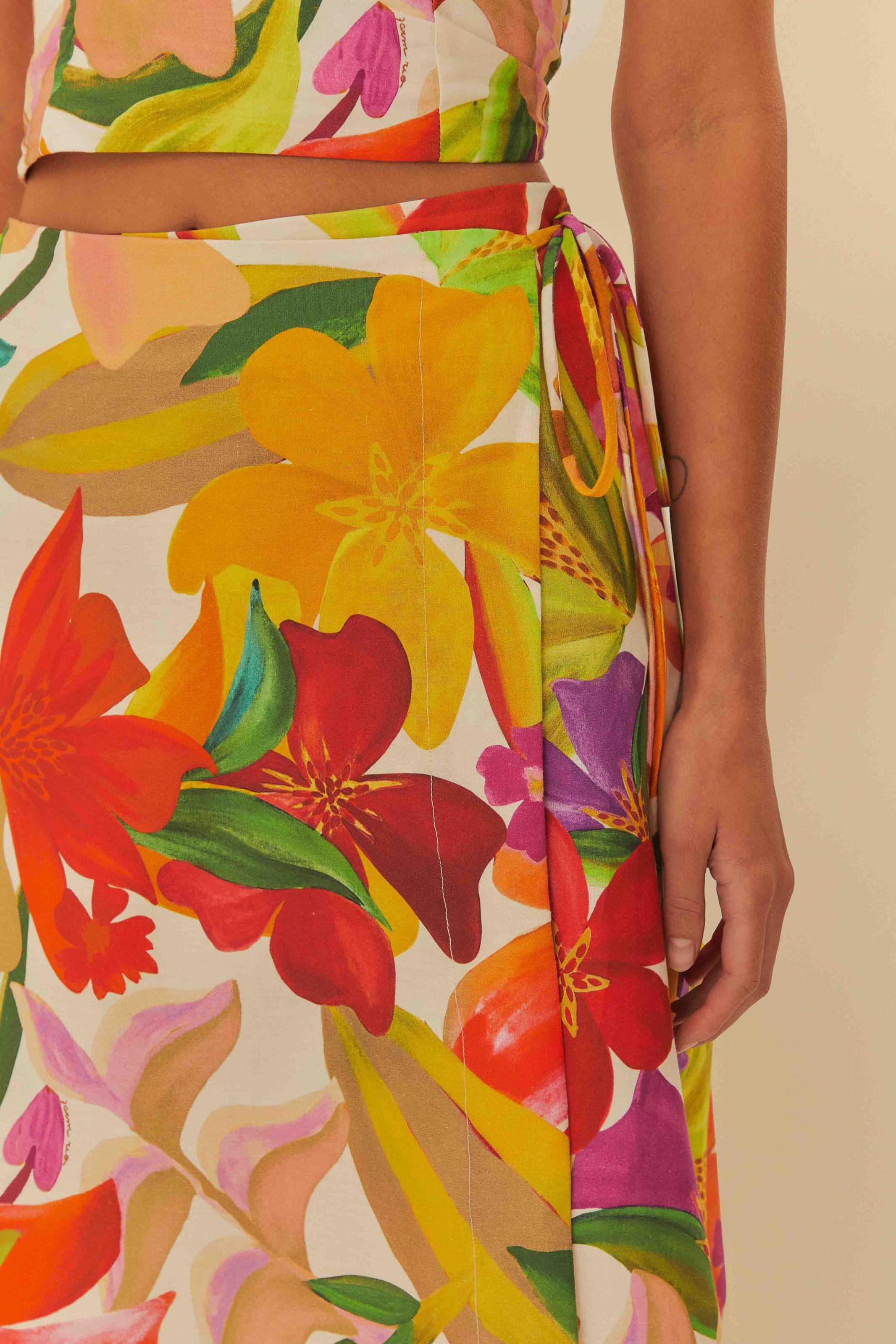 Saia Estampada Artsy Flor