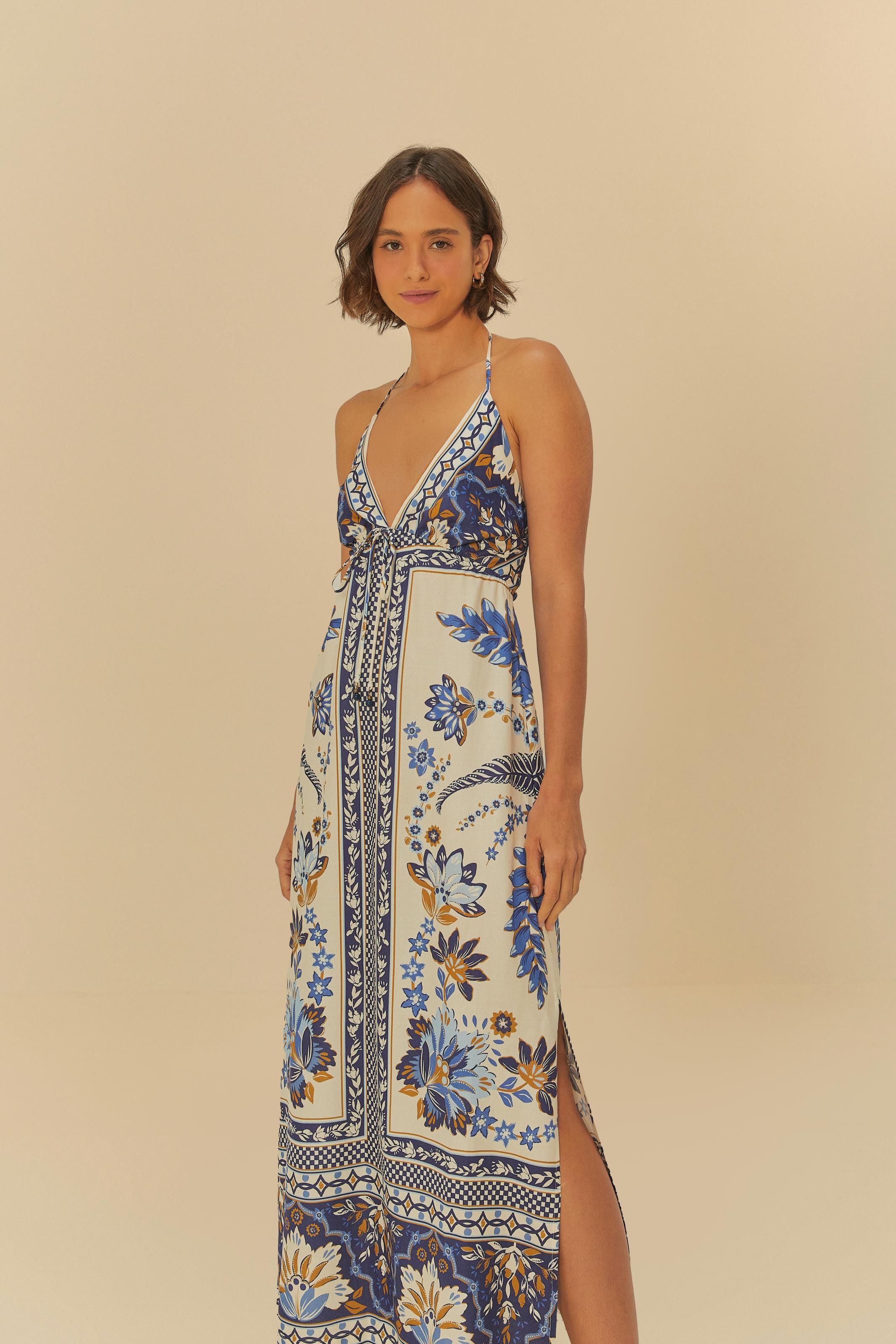 Vestido Alça Estampado Encanto Tropical