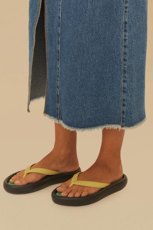 FARM*新シューズライン*Ape*Chinelo Canoa Print Verde Chinelo Canoa Colorê