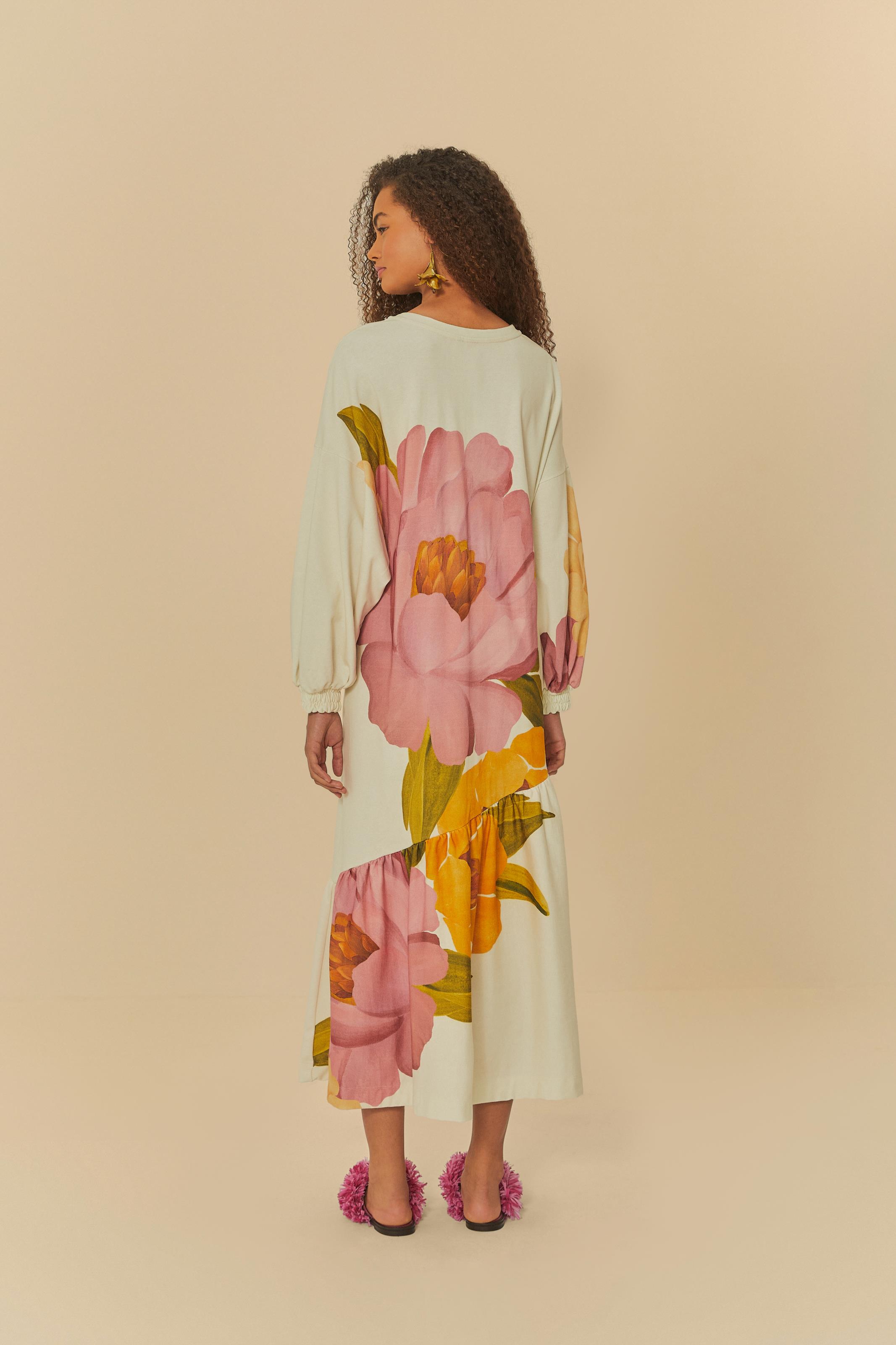 Chita Bella Vestido Midi Maxi Chita Vestido Maxi Moletom Estampado