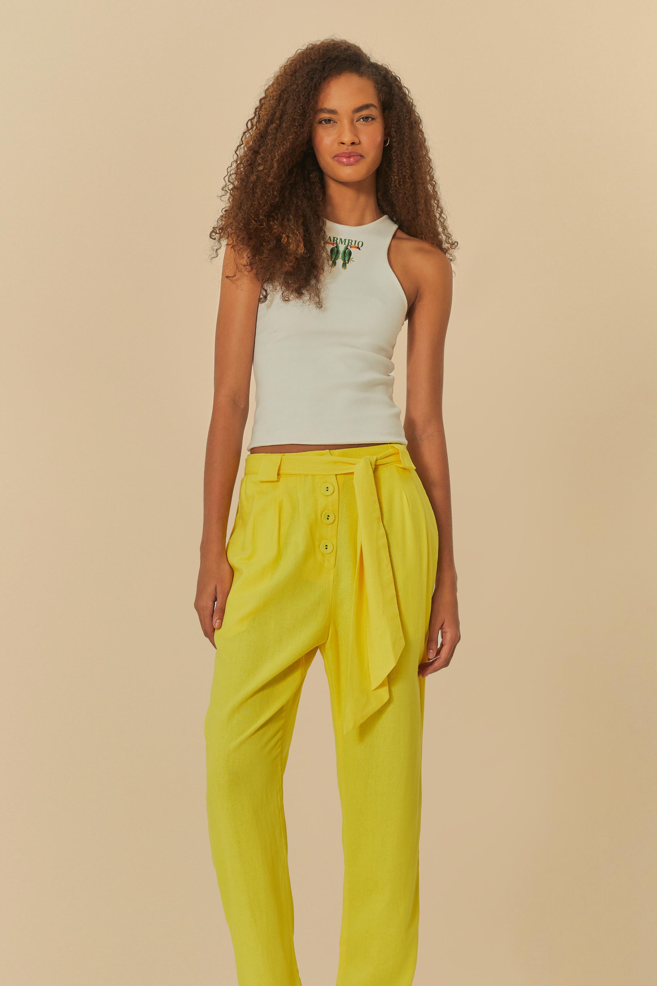 Calça Faixa Botões
