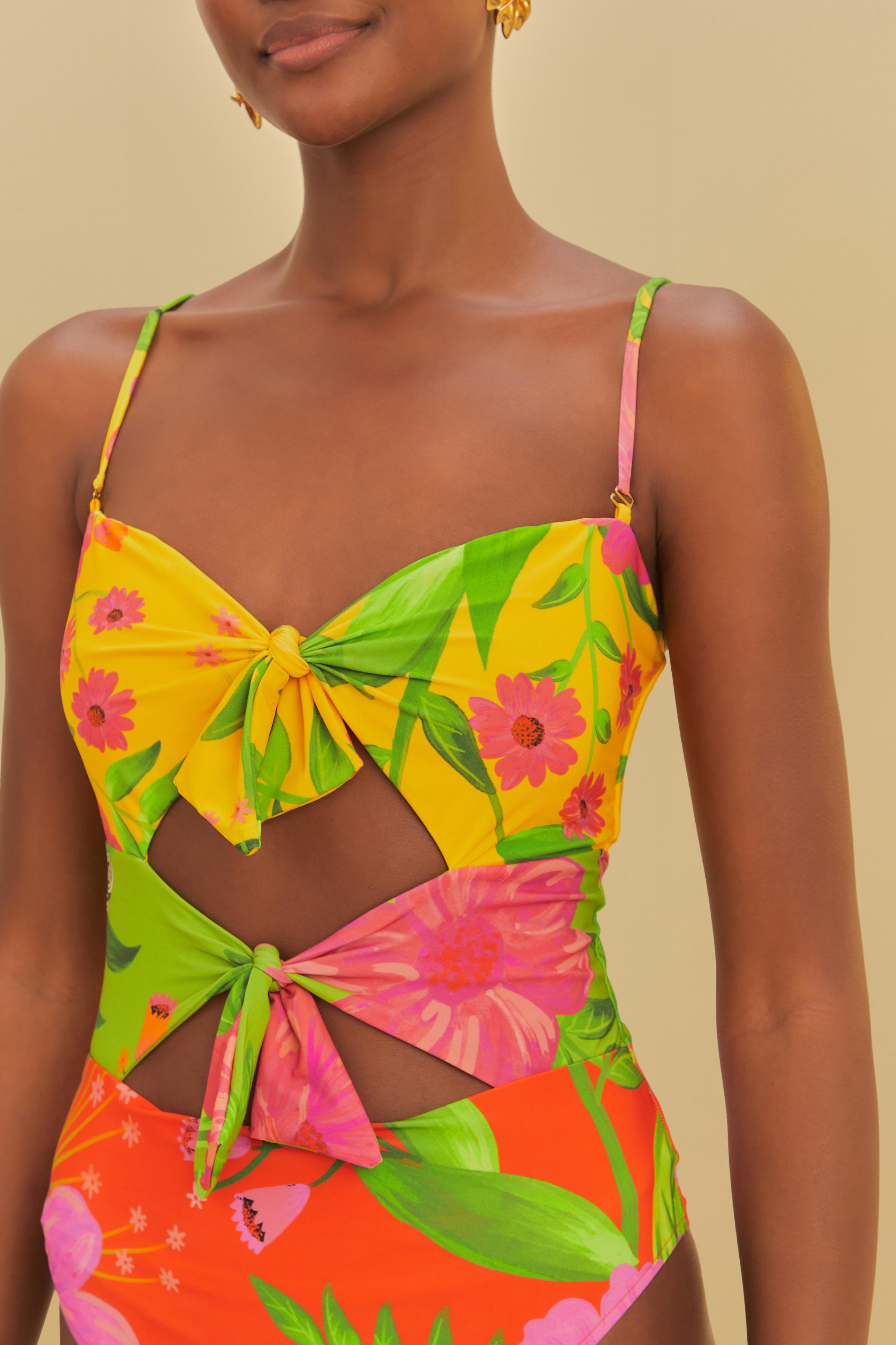 Maiô Patch Estampado Floral Bem Me Quer