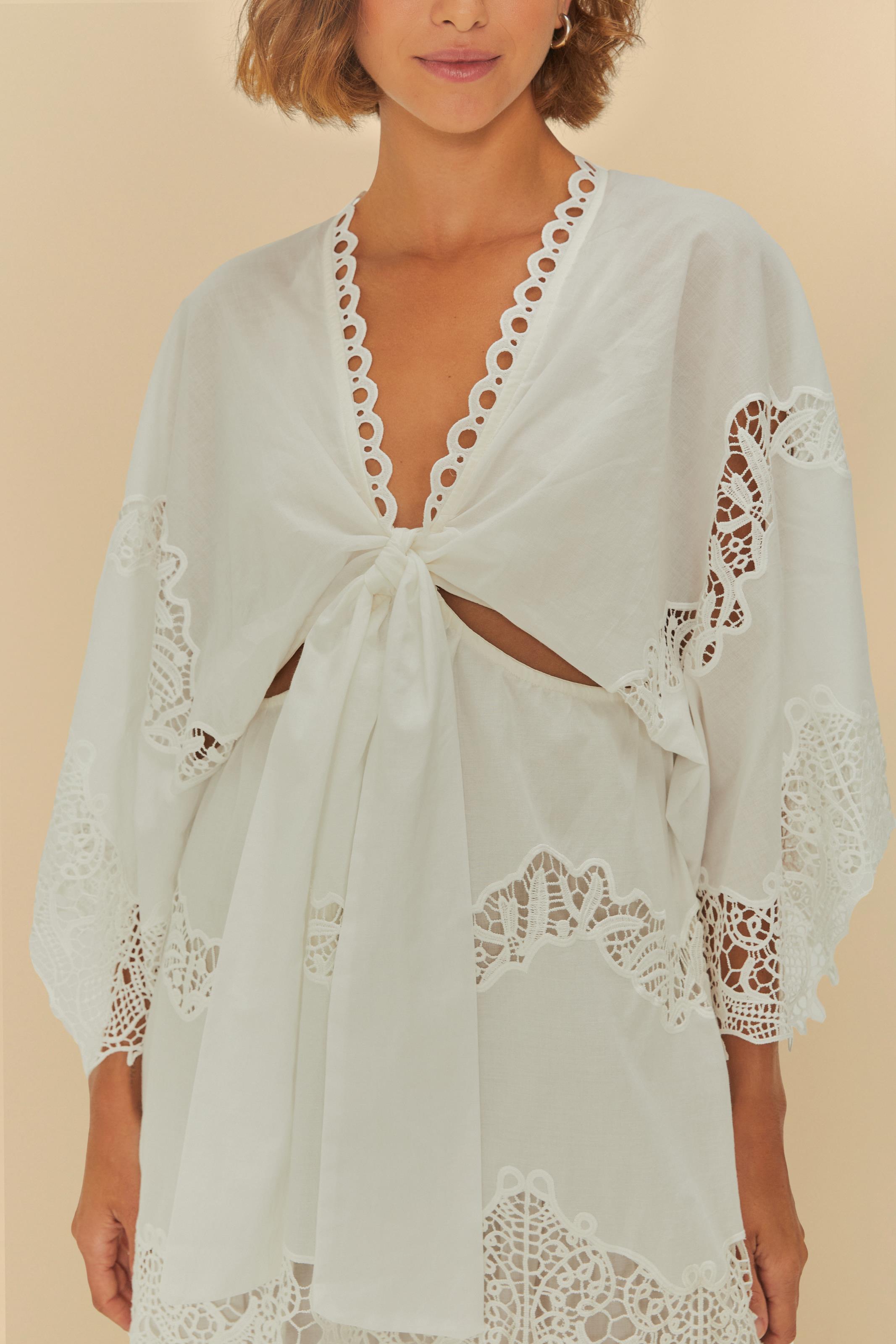 Vestido Cropped Barrado Artesanal