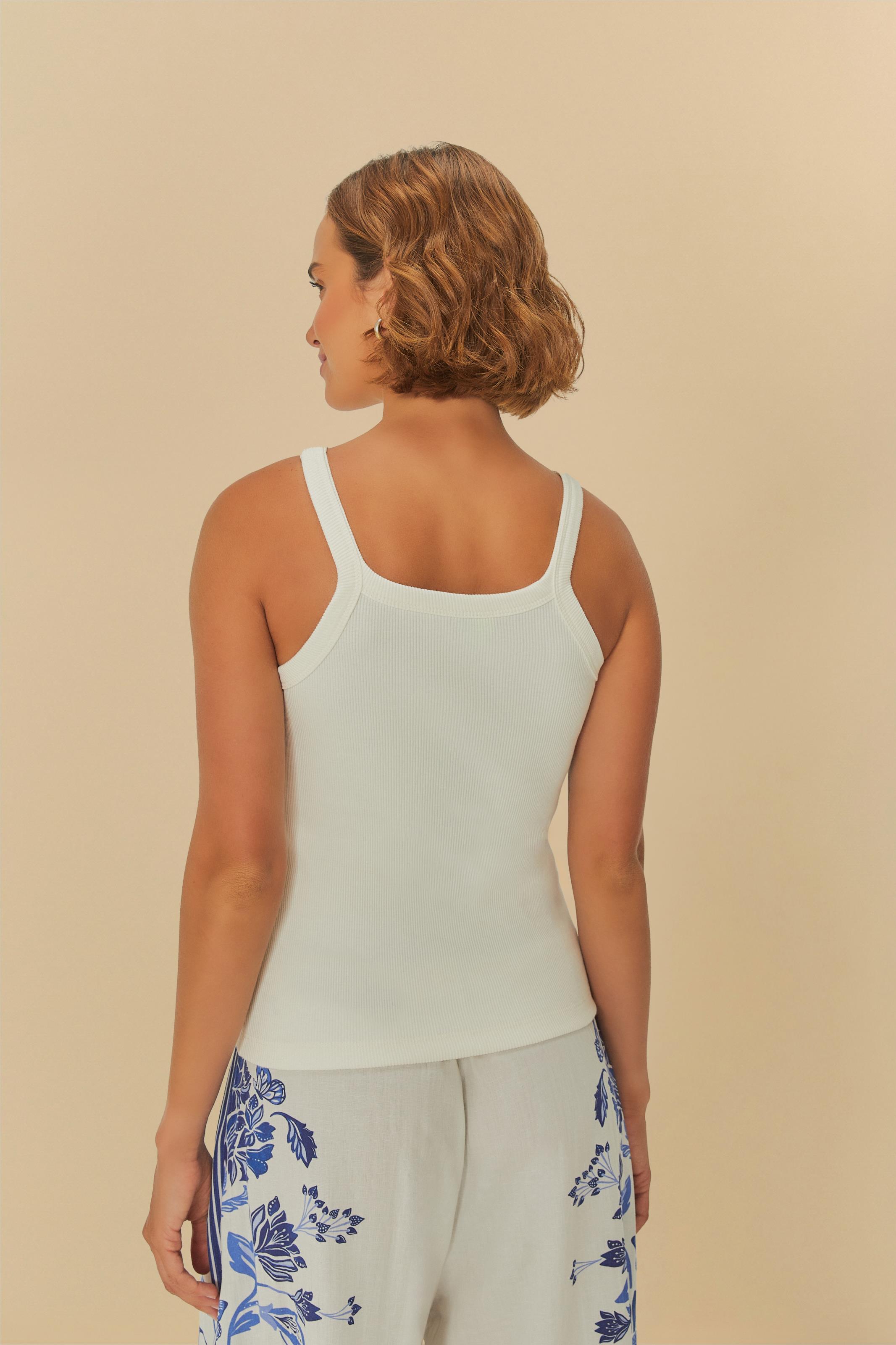 Regata Rib Estampada Farmrio Peixe