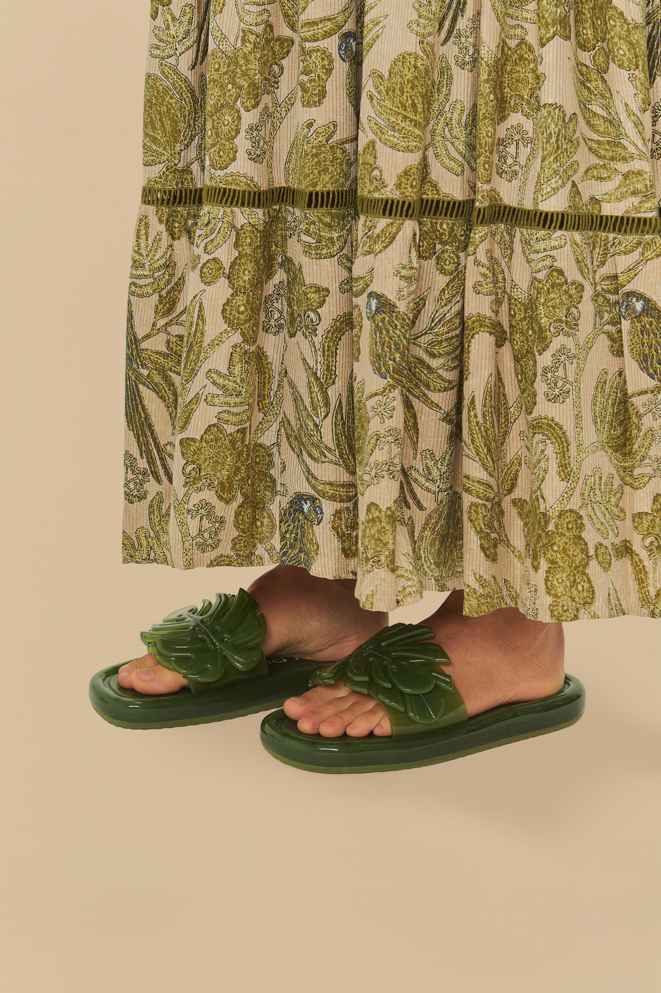 Sandália Slide Jelly Monstera