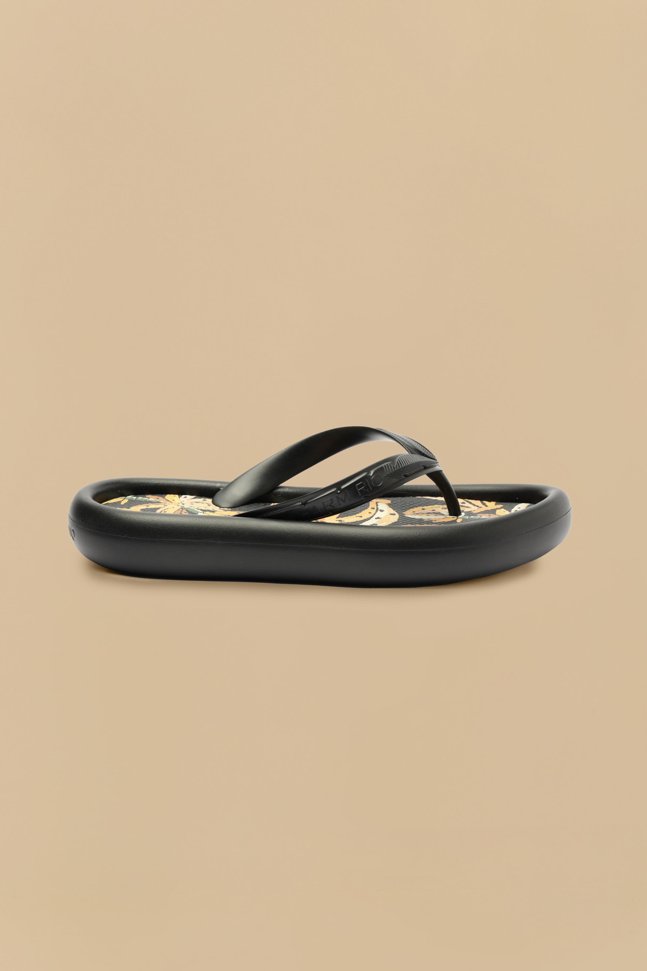 FARM*新シューズライン**Ape**Chinelo Canoa preto banana FARM*新シューズライン**Ape**Chinelo Canoa Print banana