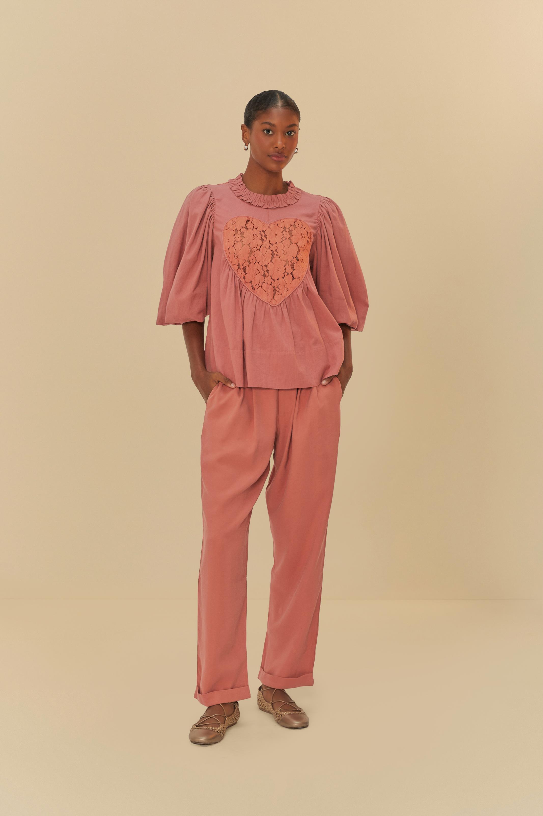 Blusa Coração Artesanal