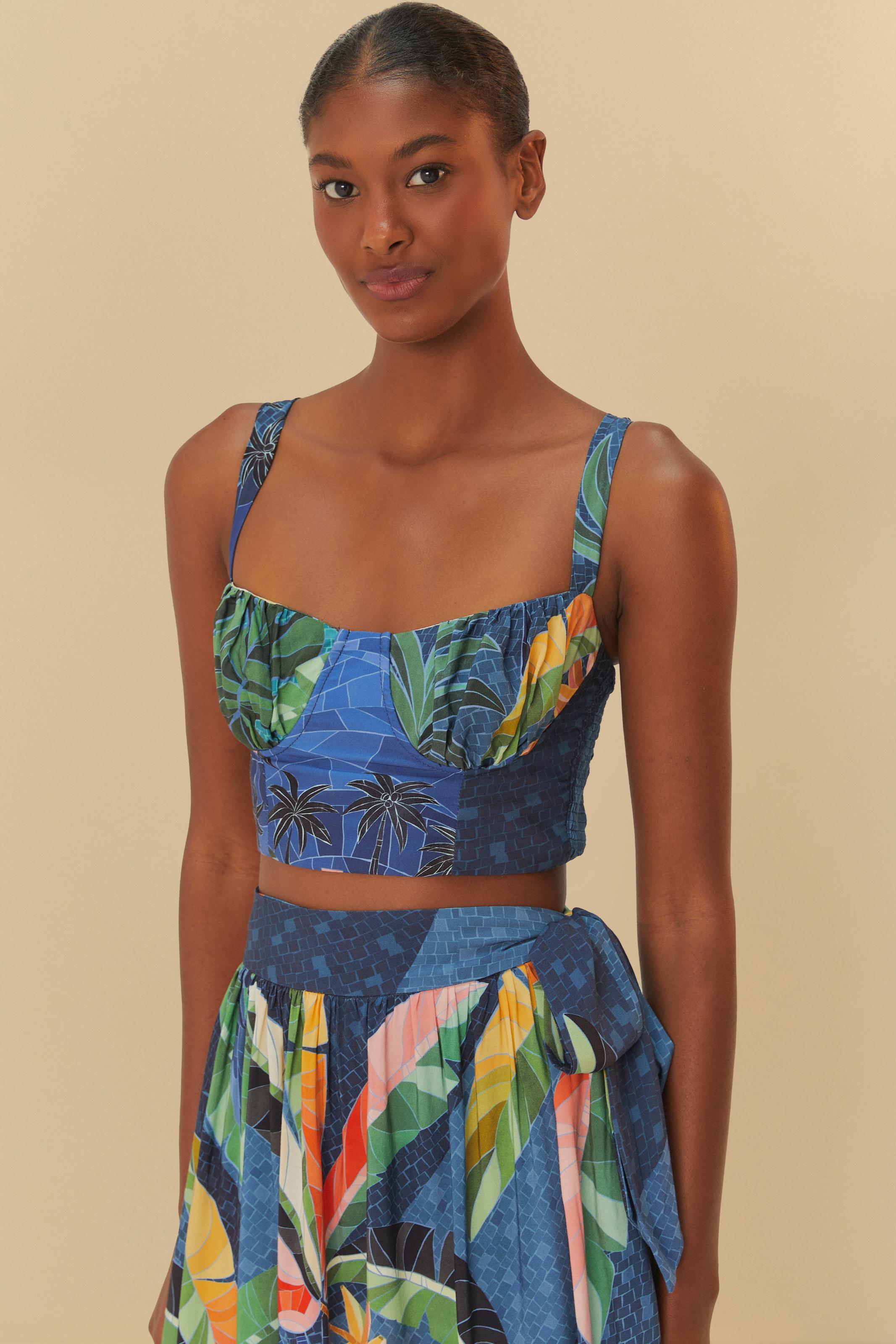 Top Estampado Rio De Mosaíco