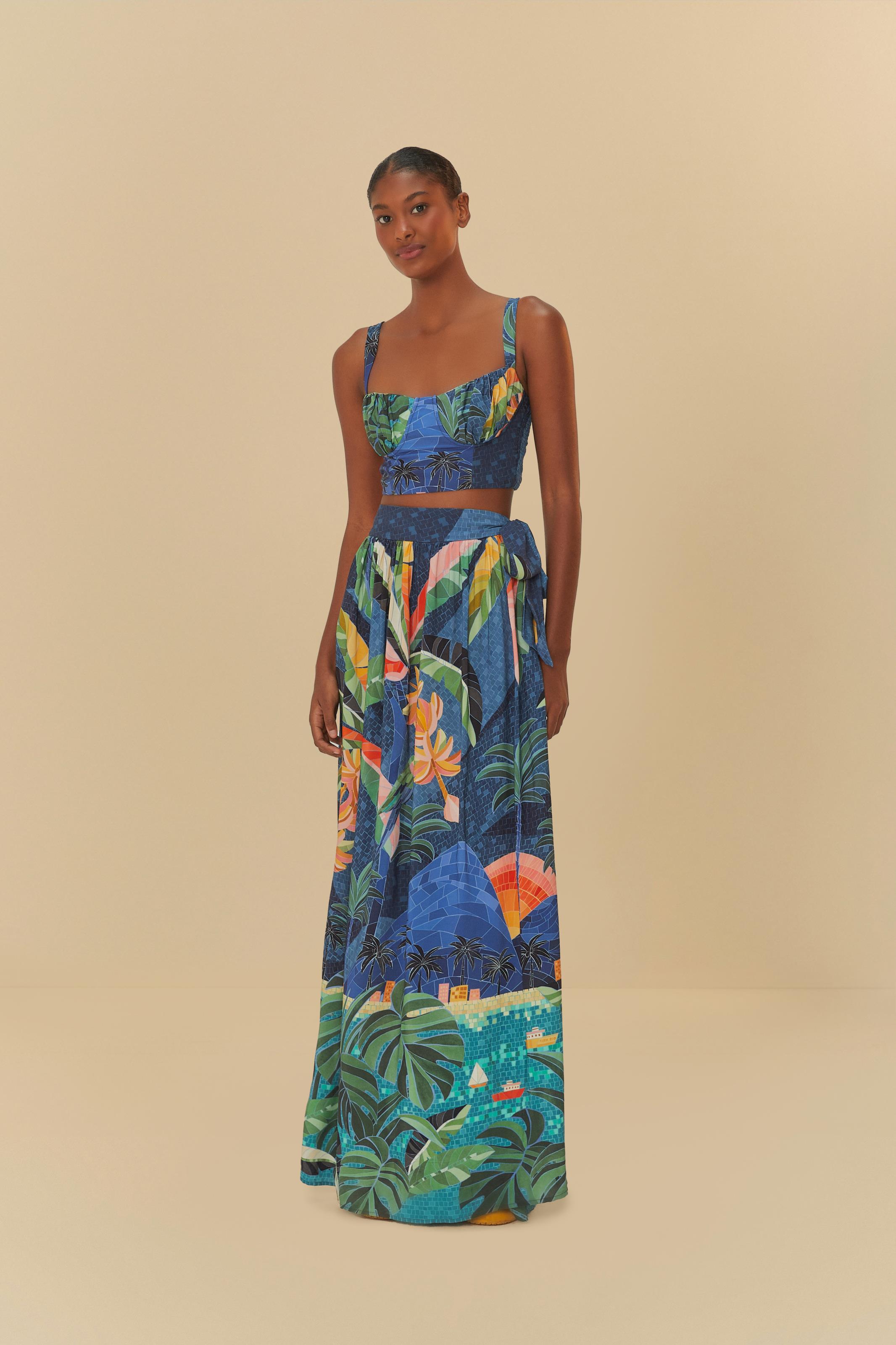 Top Estampado Rio De Mosaíco