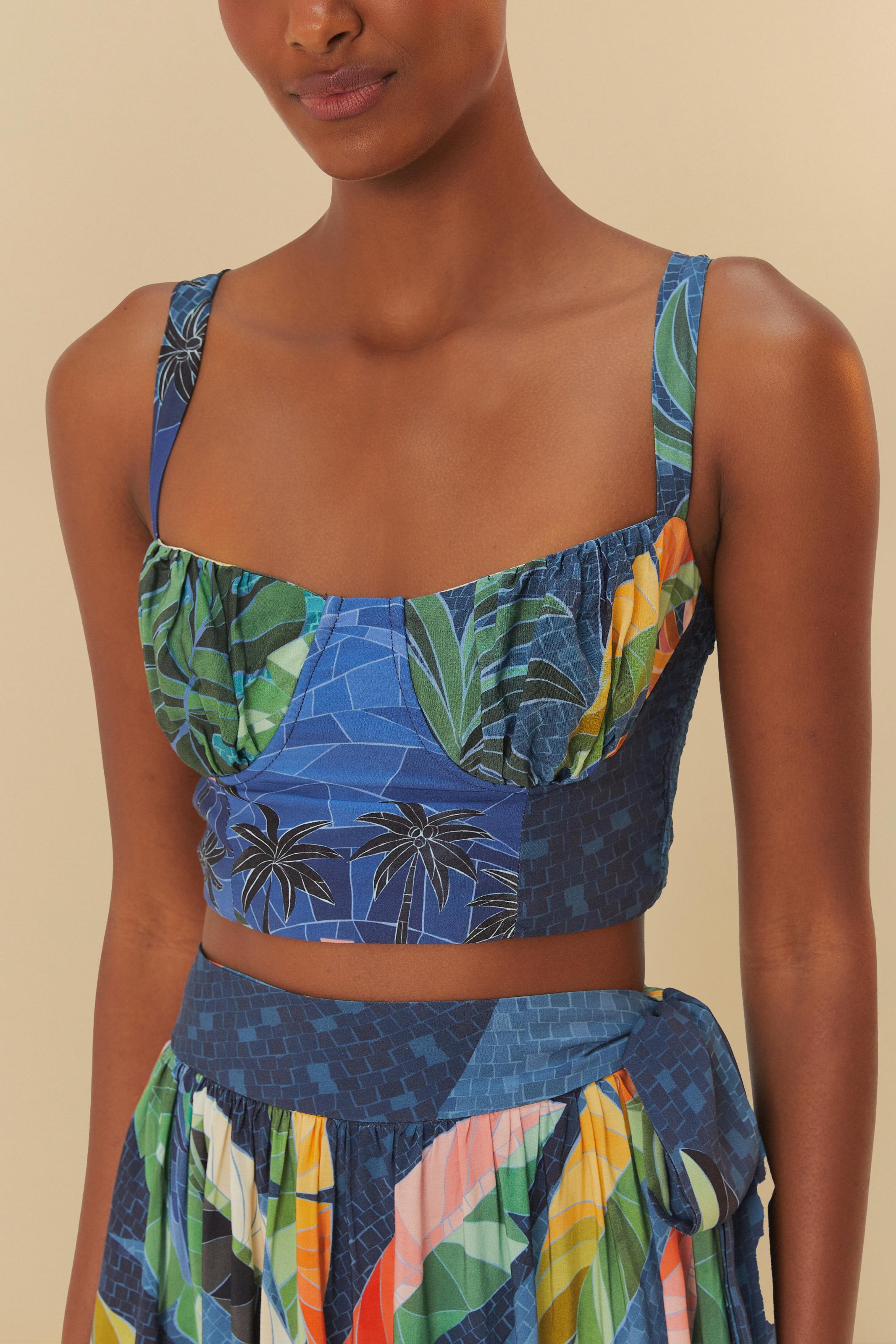 Top Estampado Rio De Mosaíco