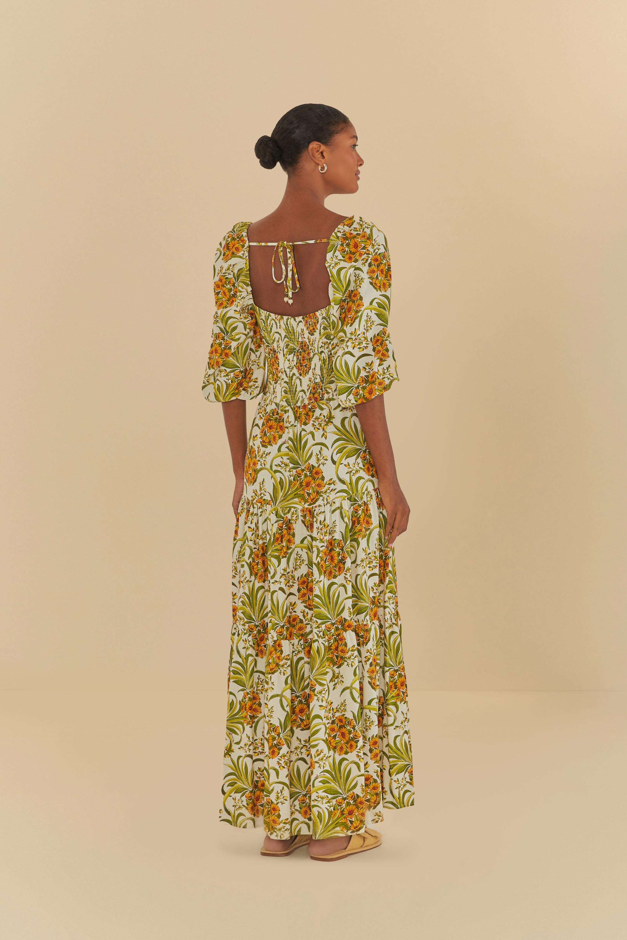 Vestido Manga Estampado Abacaflor
