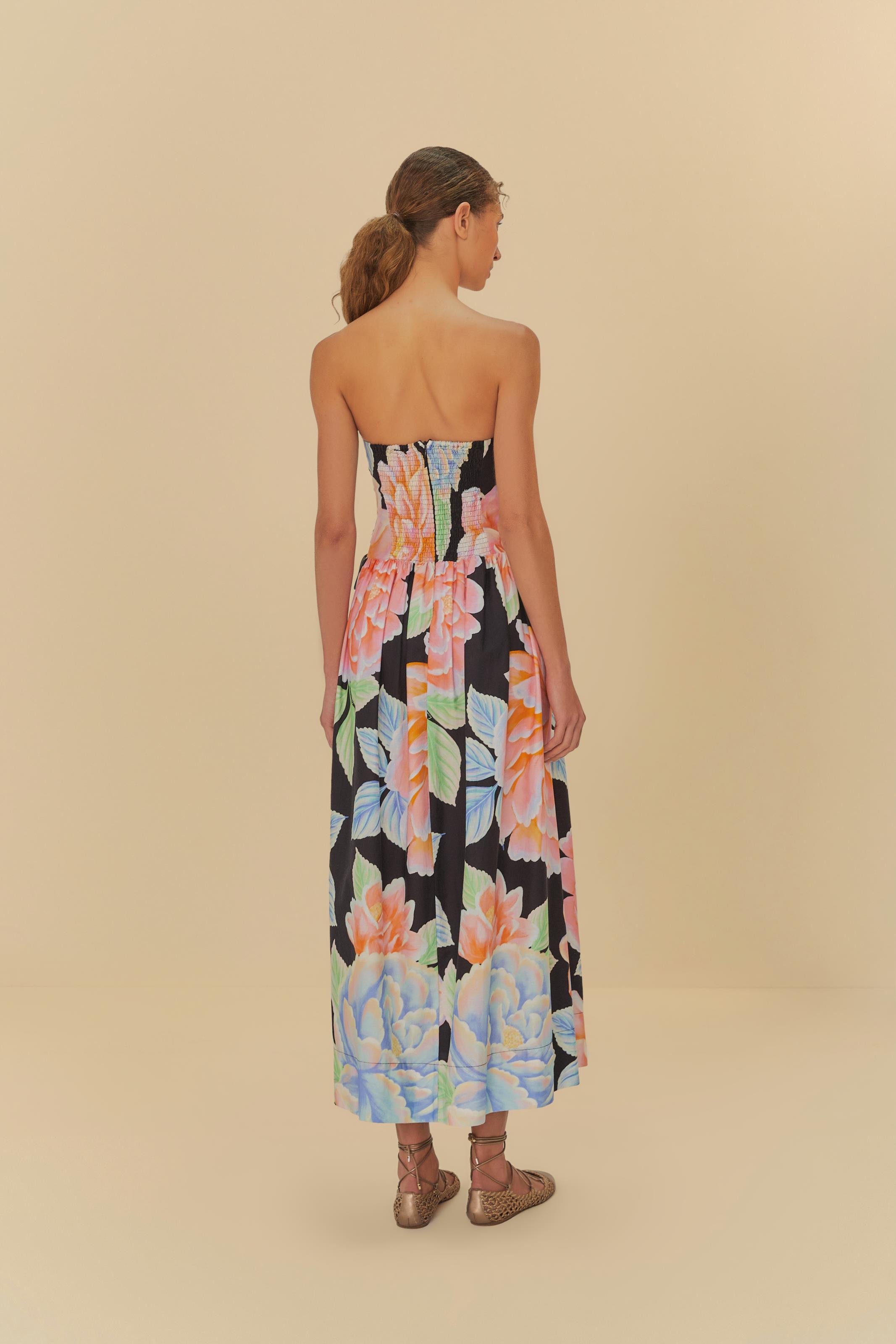 Vestido Cropped Estampado Floral Sofia