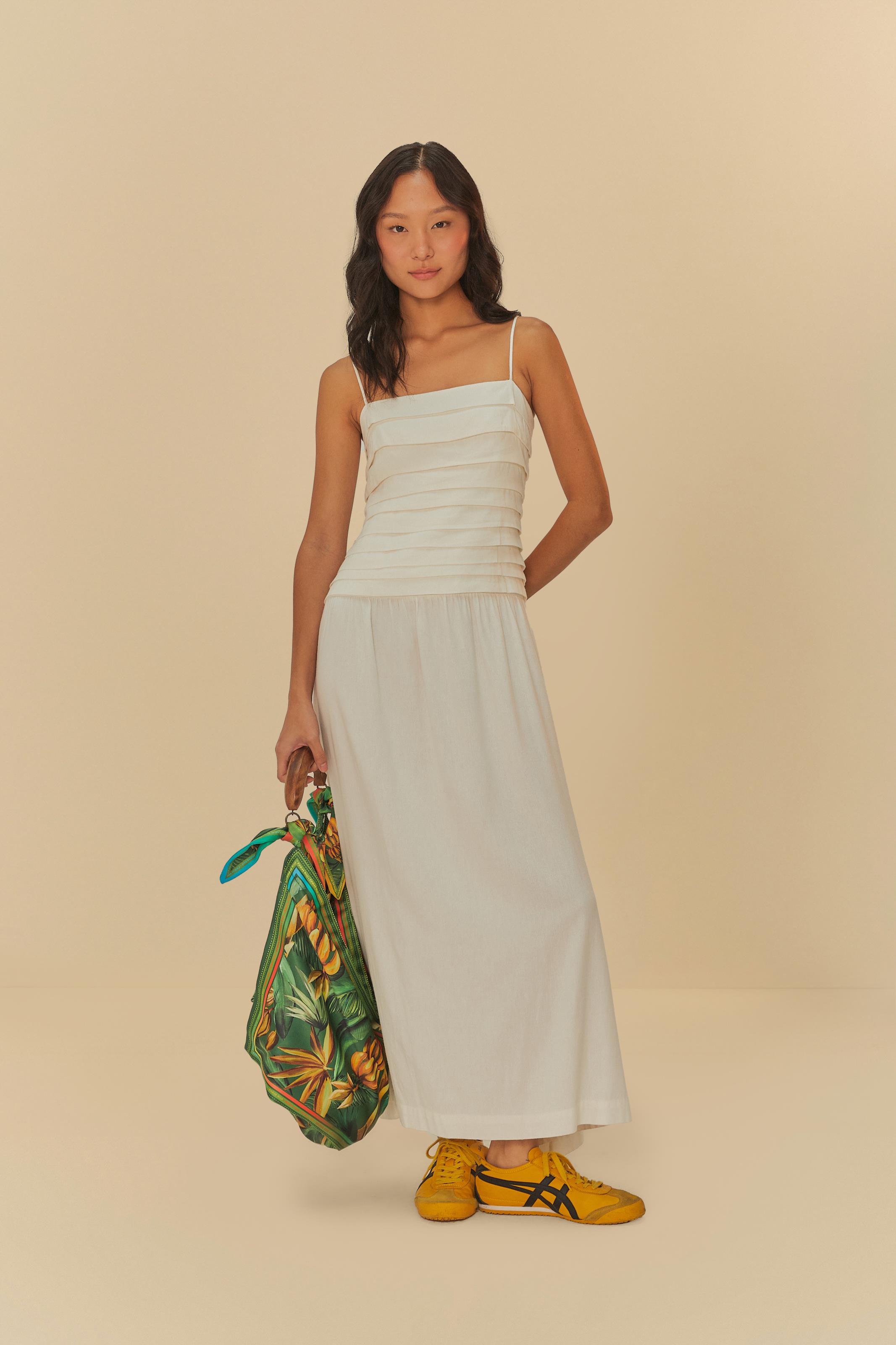 Vestido Pregas Cropped