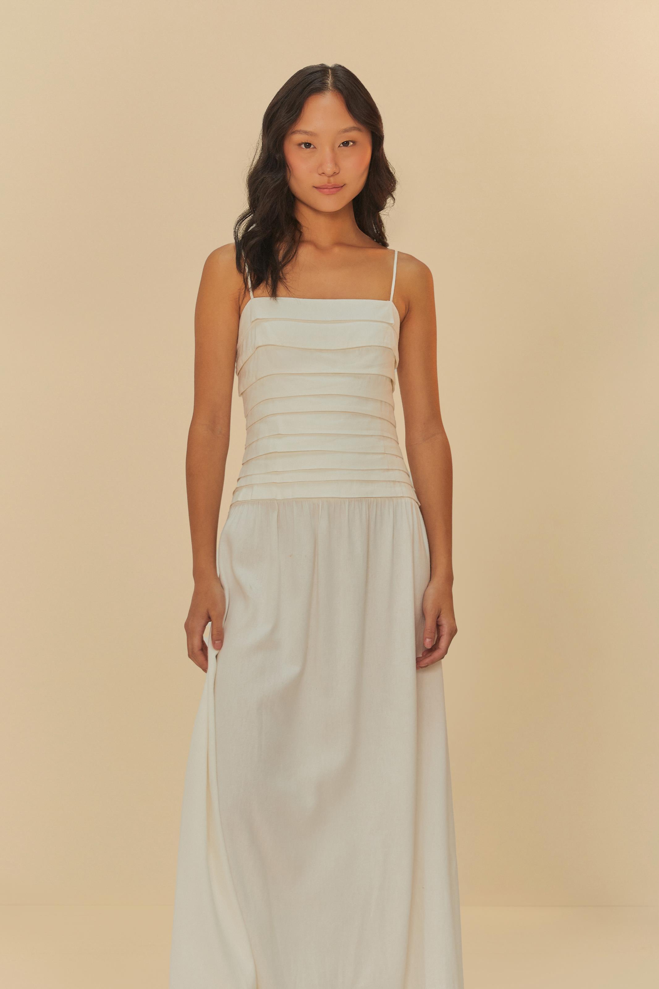 Vestido Pregas Cropped