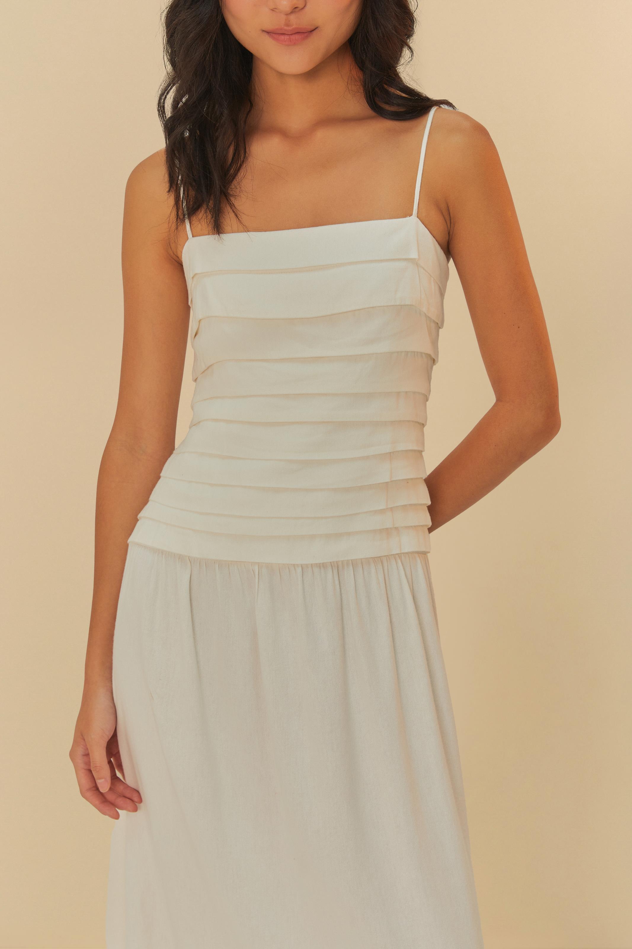 Vestido Pregas Cropped
