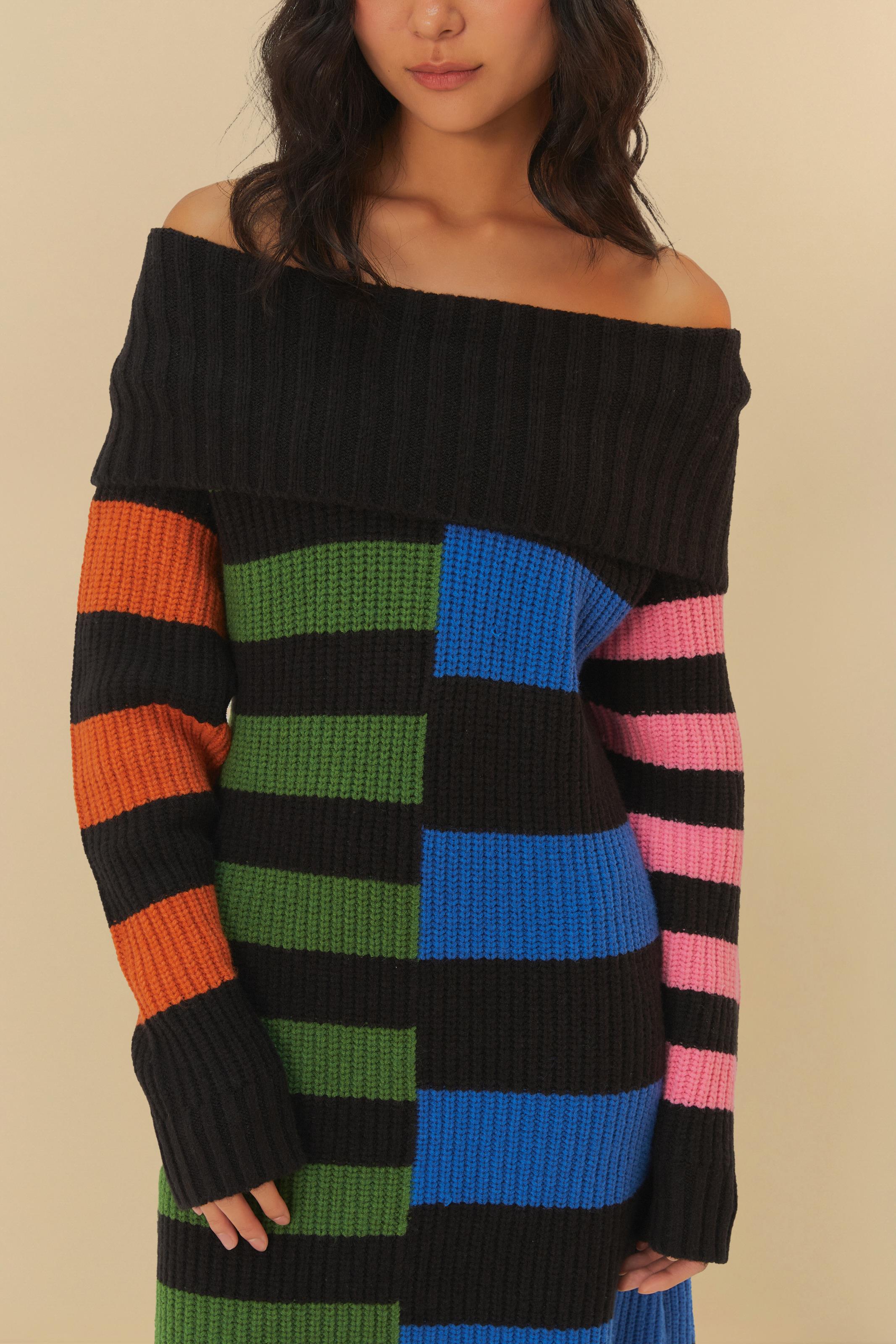 Vestido Tricot Listrado