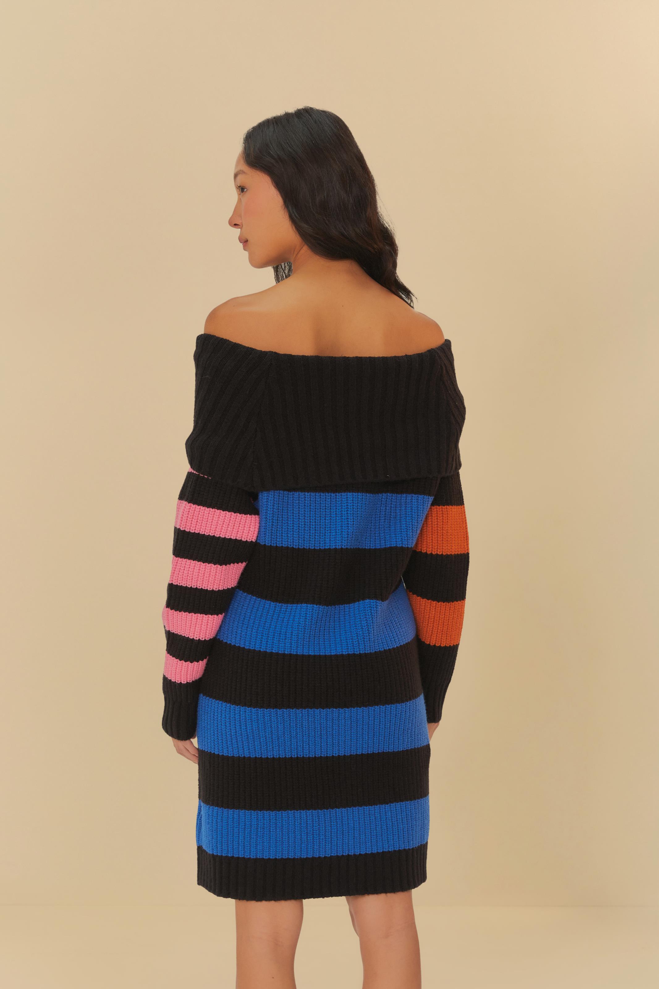 Vestido Tricot Listrado