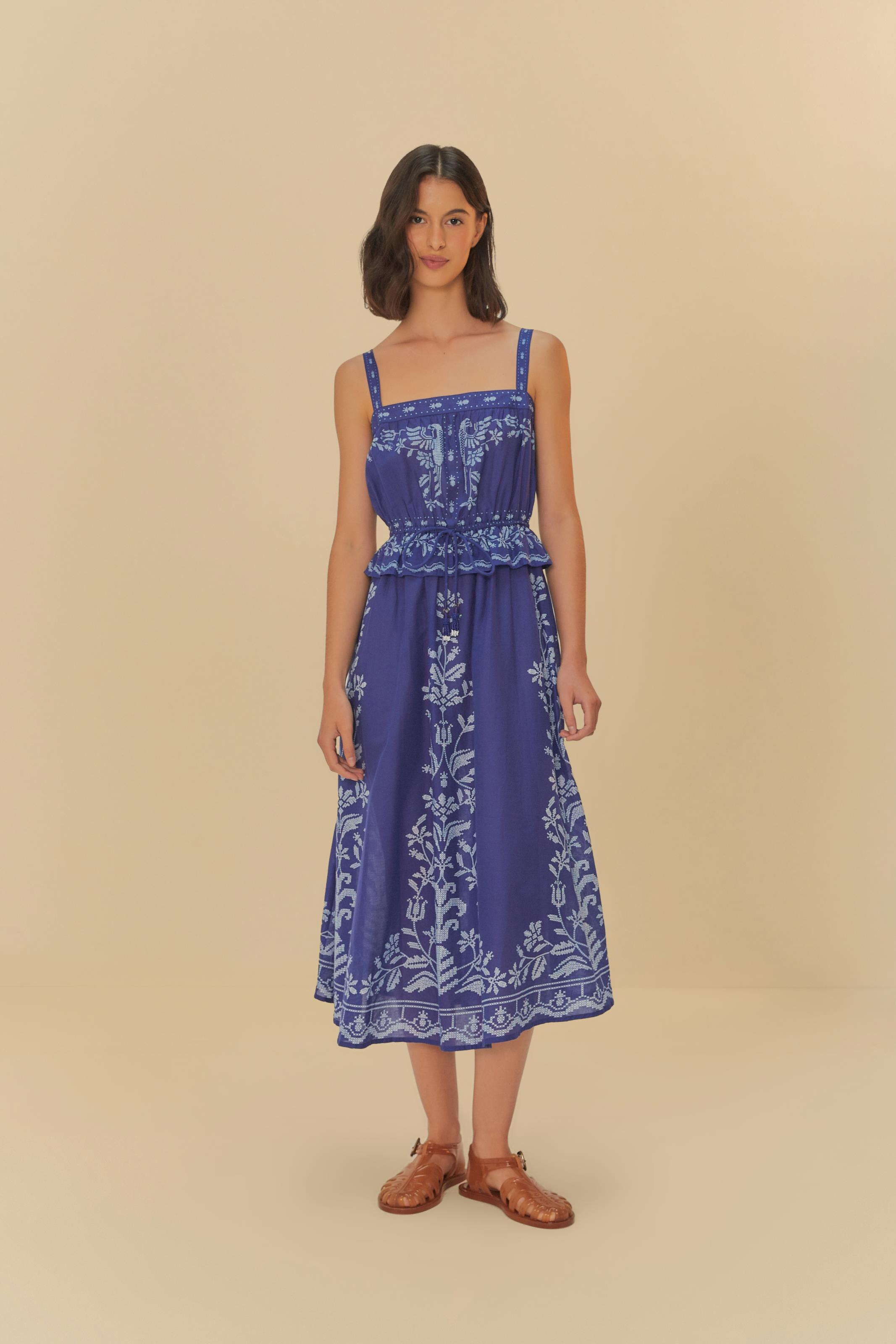 Vestido Cropped Estampado Relicário Tropical