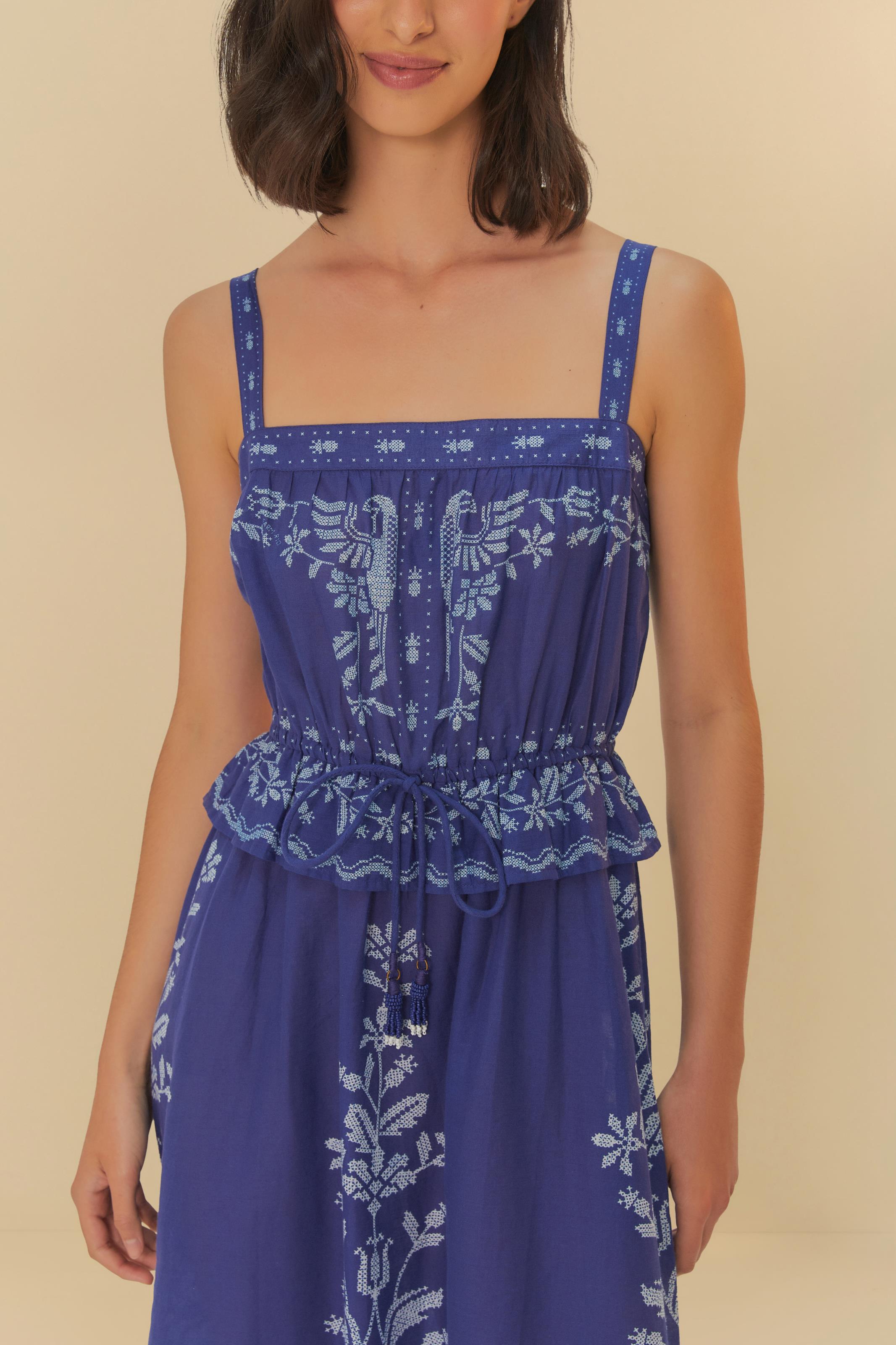 Vestido Cropped Estampado Relicário Tropical