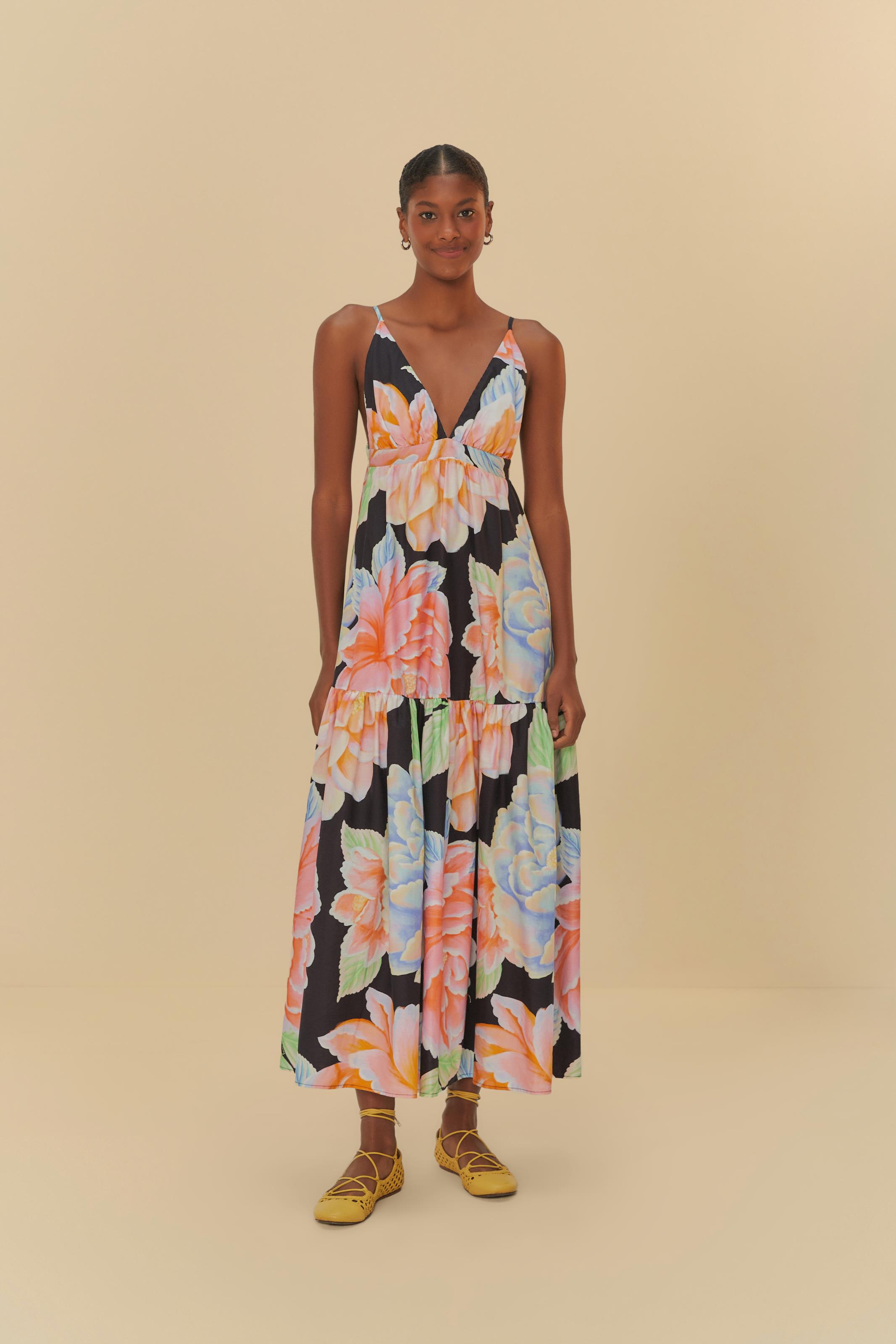 Vestido Cropped Estampado Floral Sofia