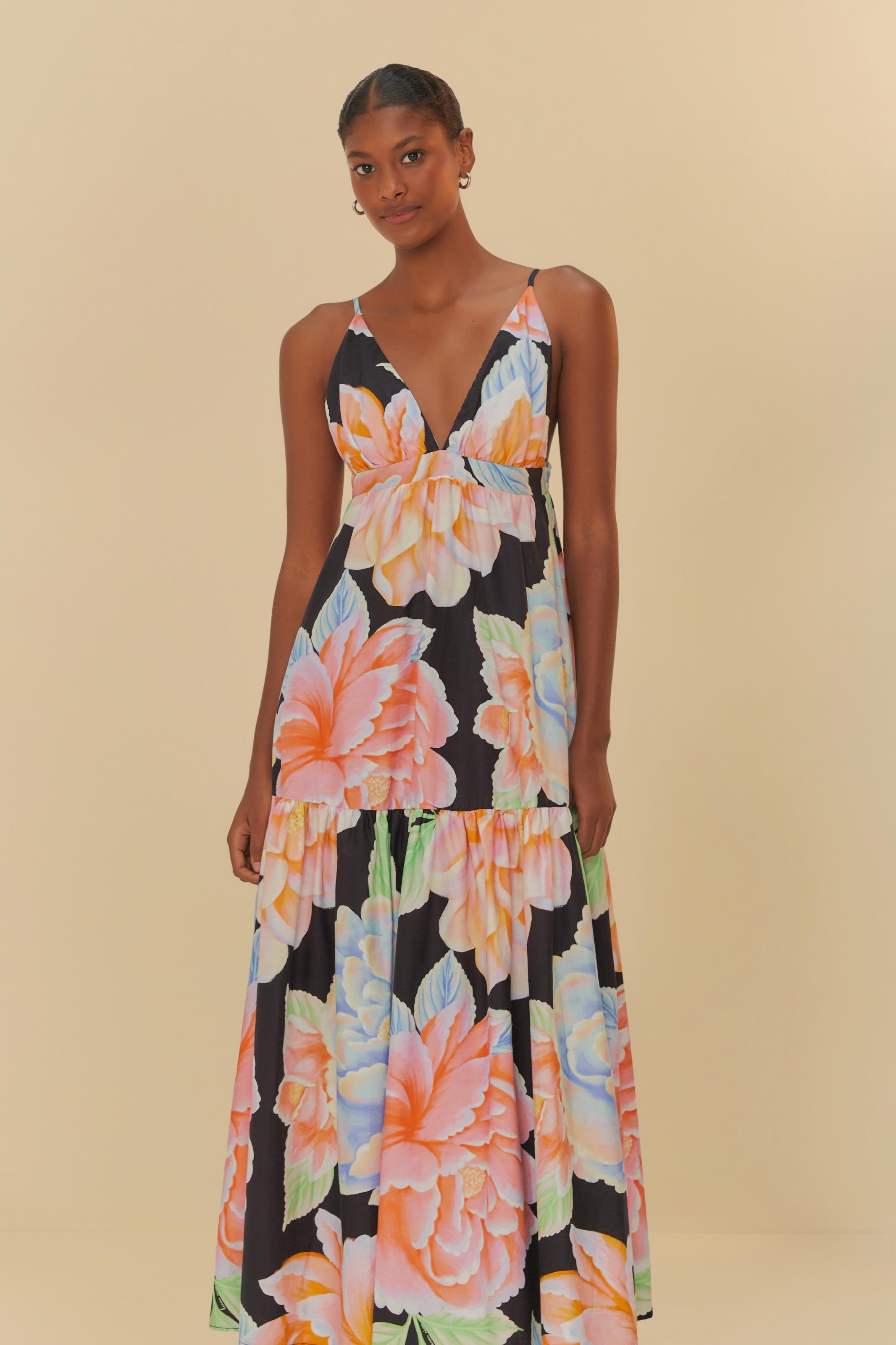 Vestido Cropped Estampado Floral Sofia