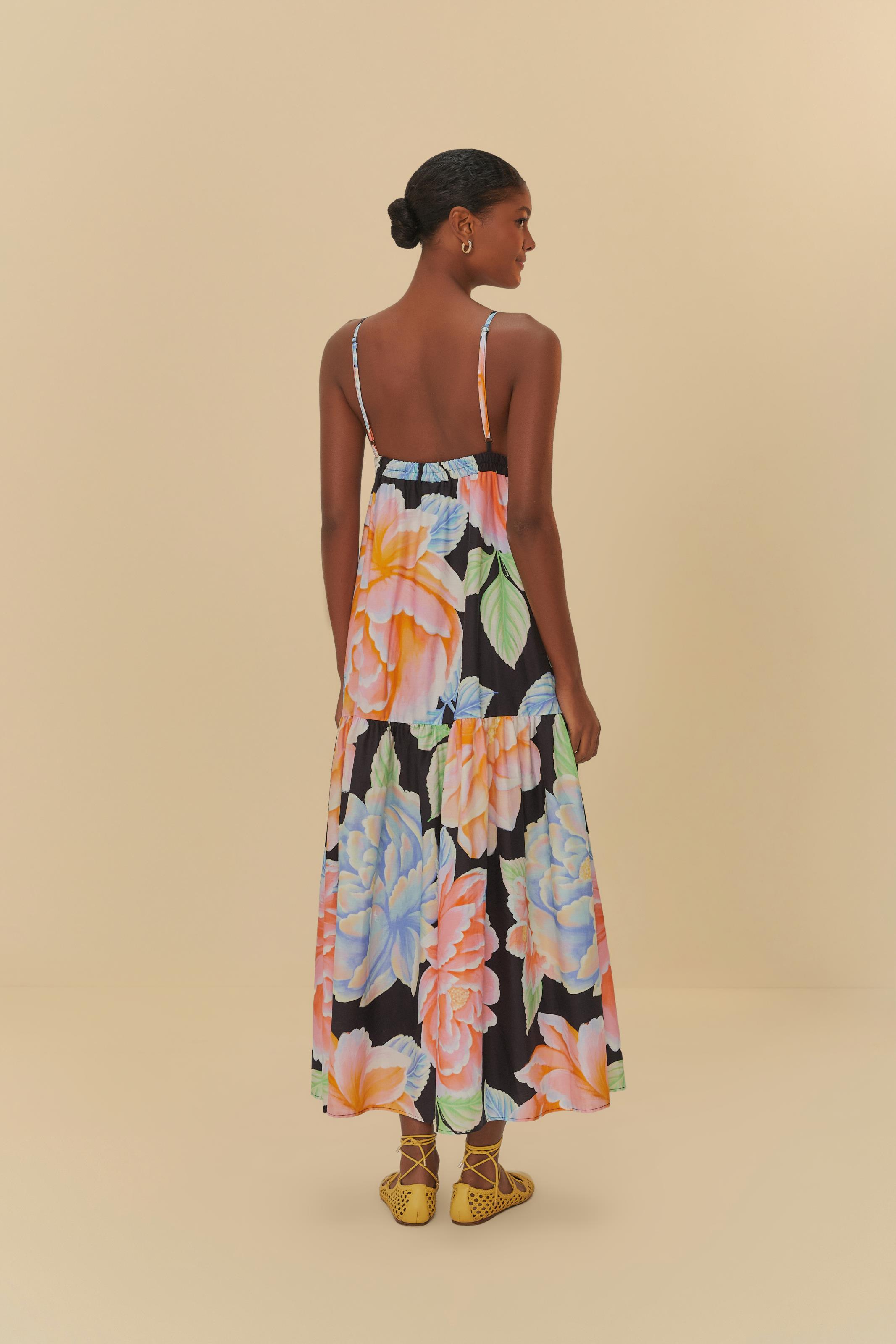 Vestido Cropped Estampado Floral Sofia