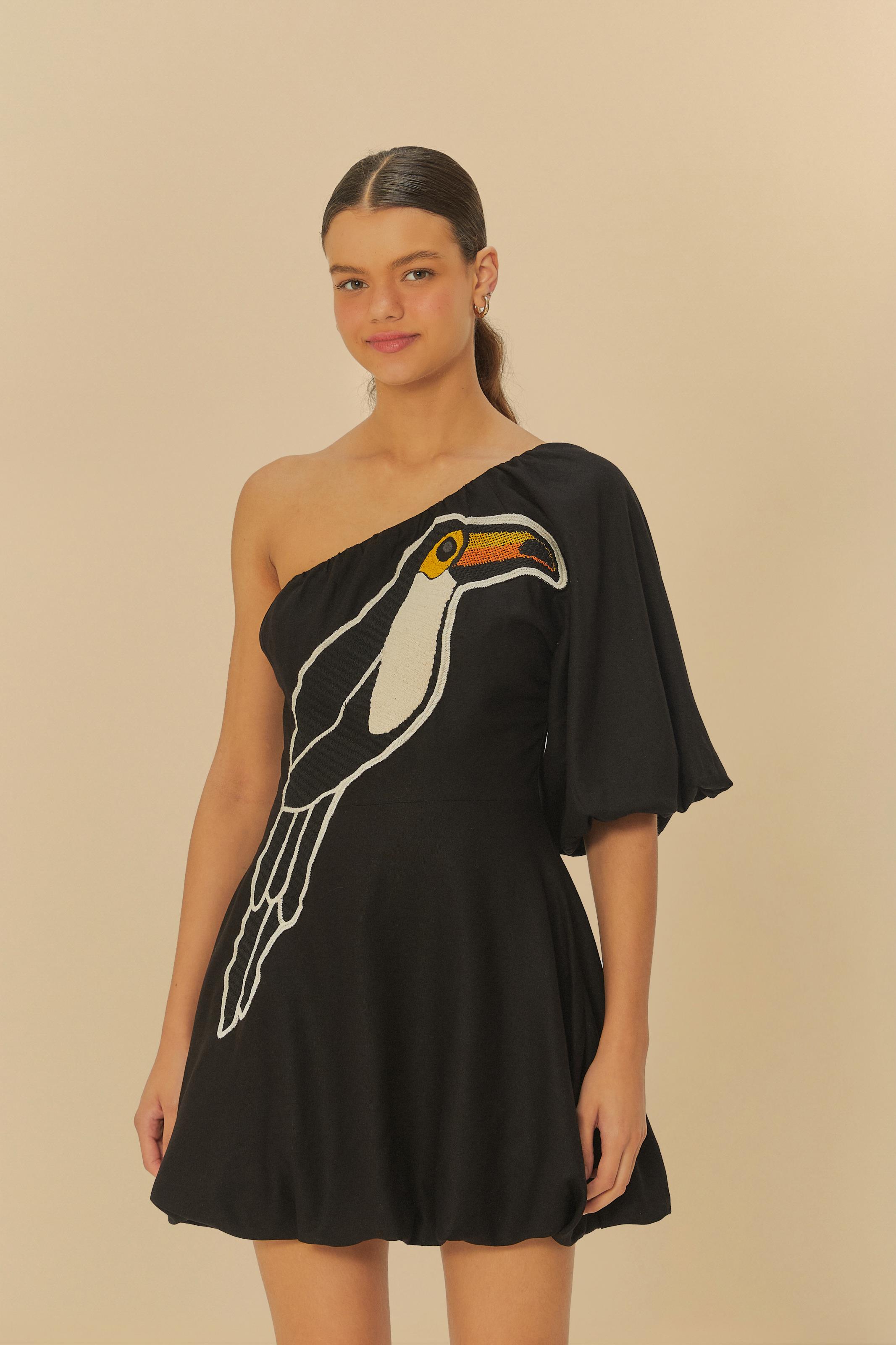 Vestido Bordado Estampado Copatucano