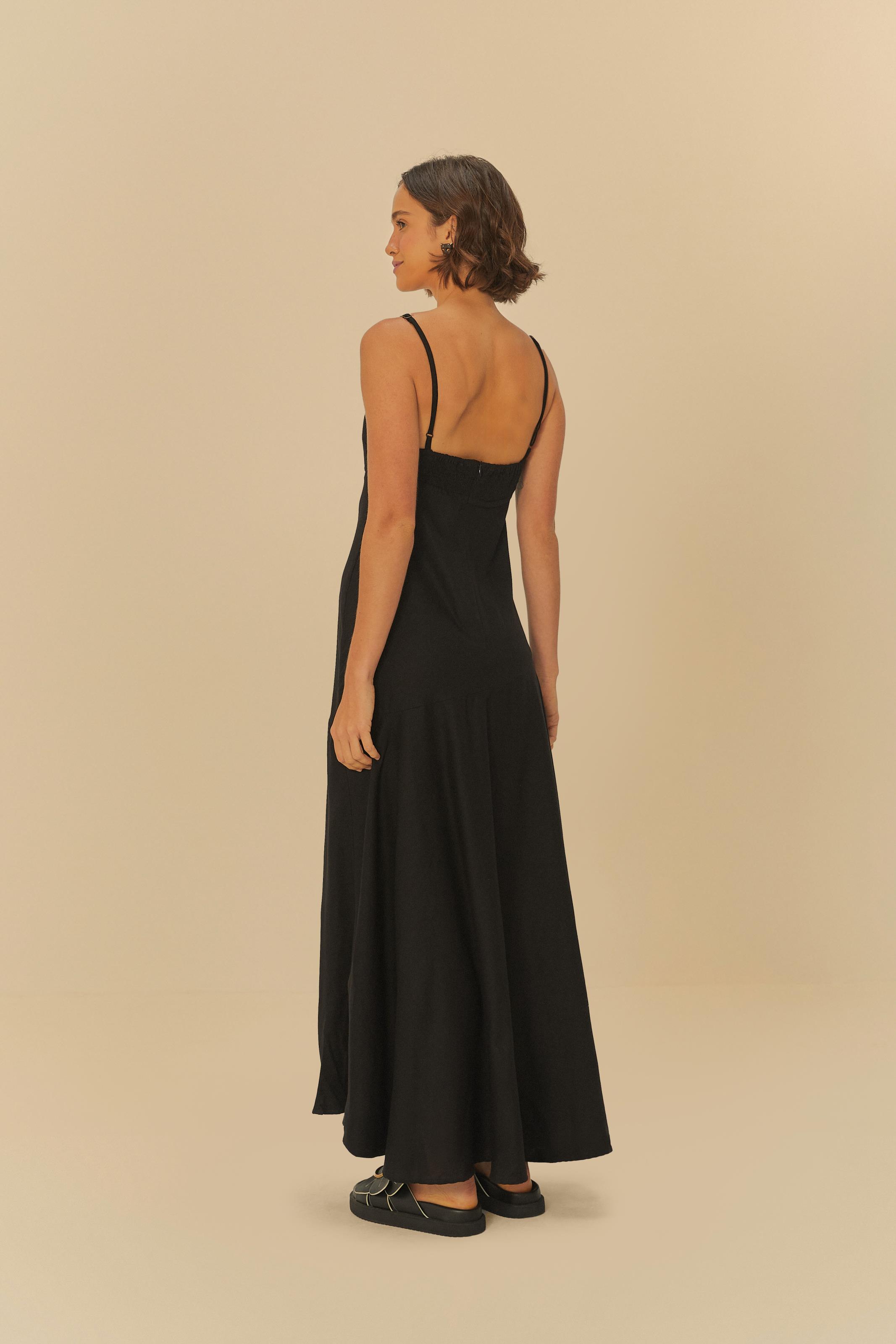 Vestido Alcinhas Fenda Frente
