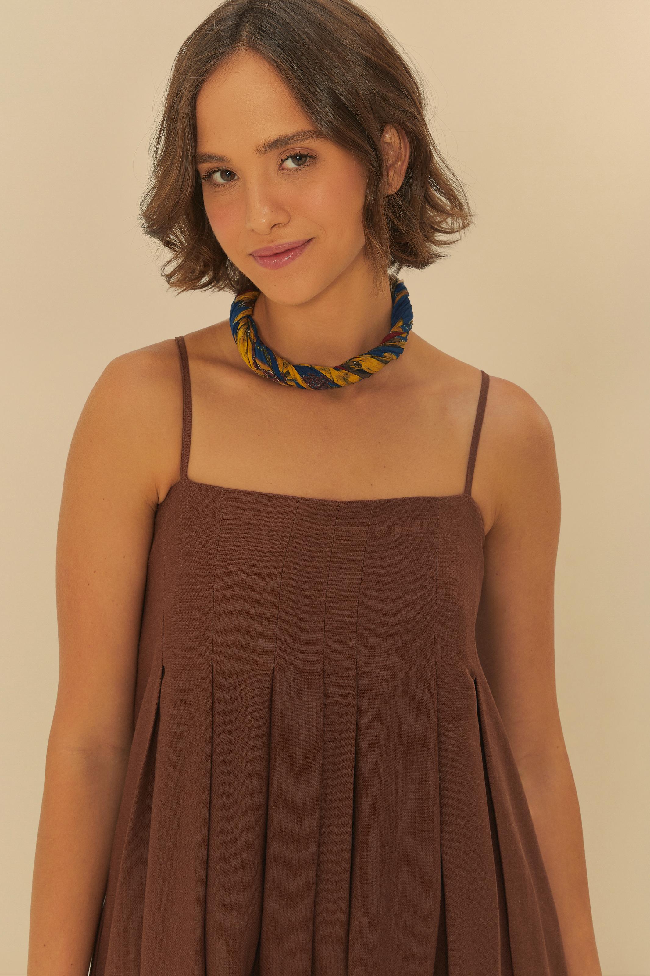 Vestido Pregas Alcinhas