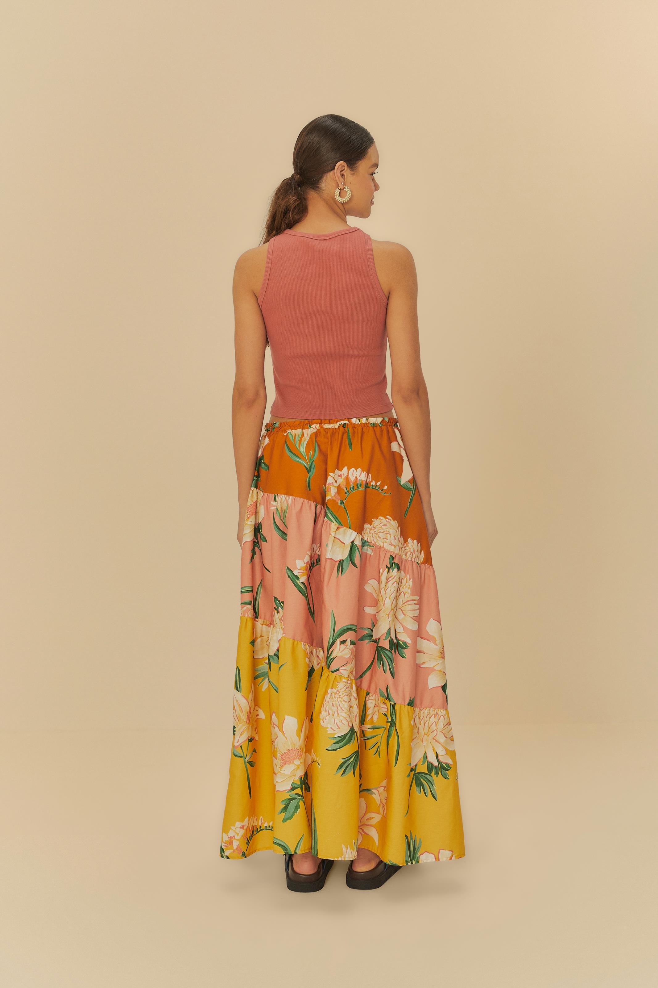 Saia Estampada Floral Alice