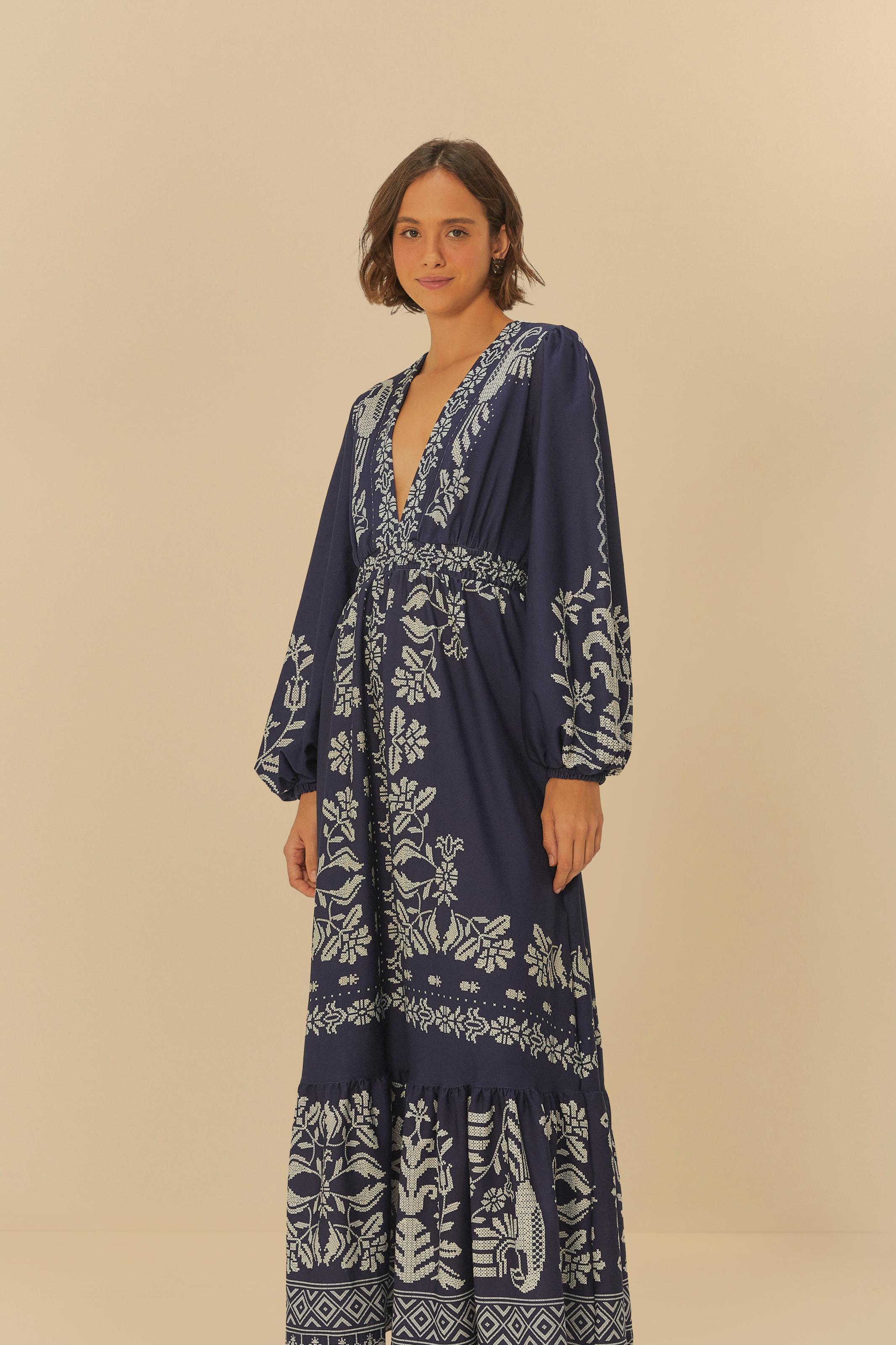 Vestido Cropped Estampado Relicário Tropical