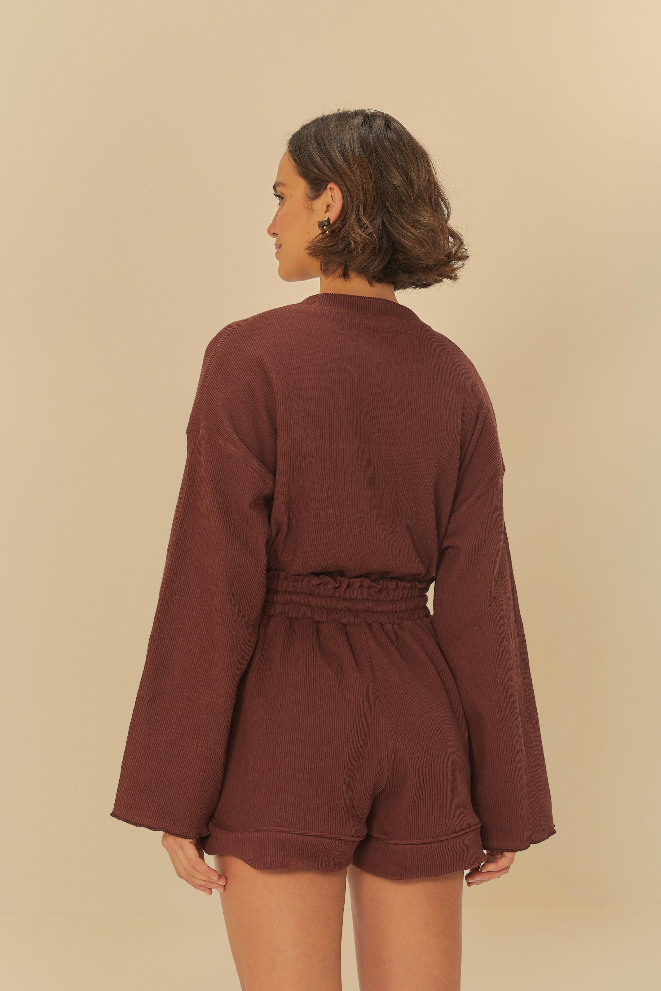 Short Cós Elástico Textura