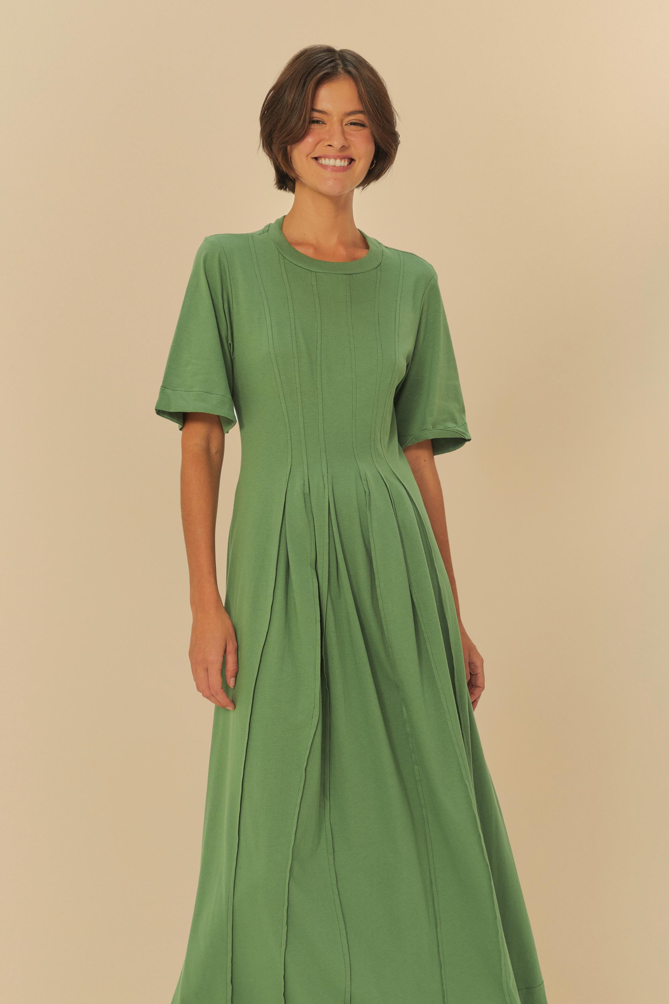 Vestido Cropped Pregas T-Shirt